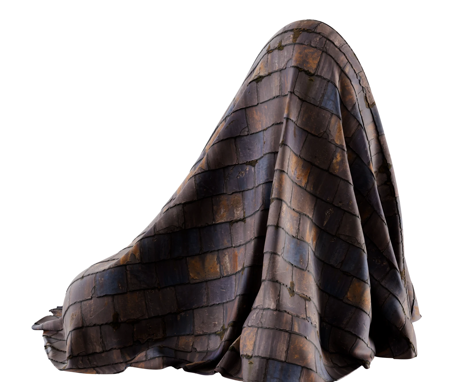 Aged dark brown roof tiles 02 render 4 of 5