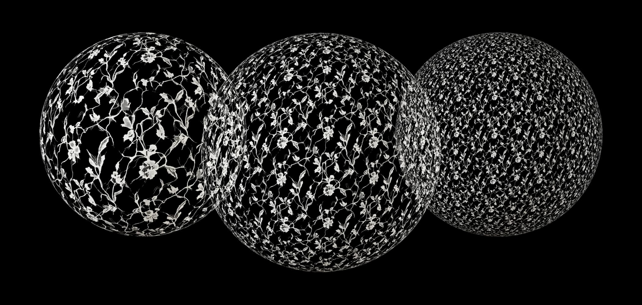 Aged floral lace curtain 01 render 1 of 5