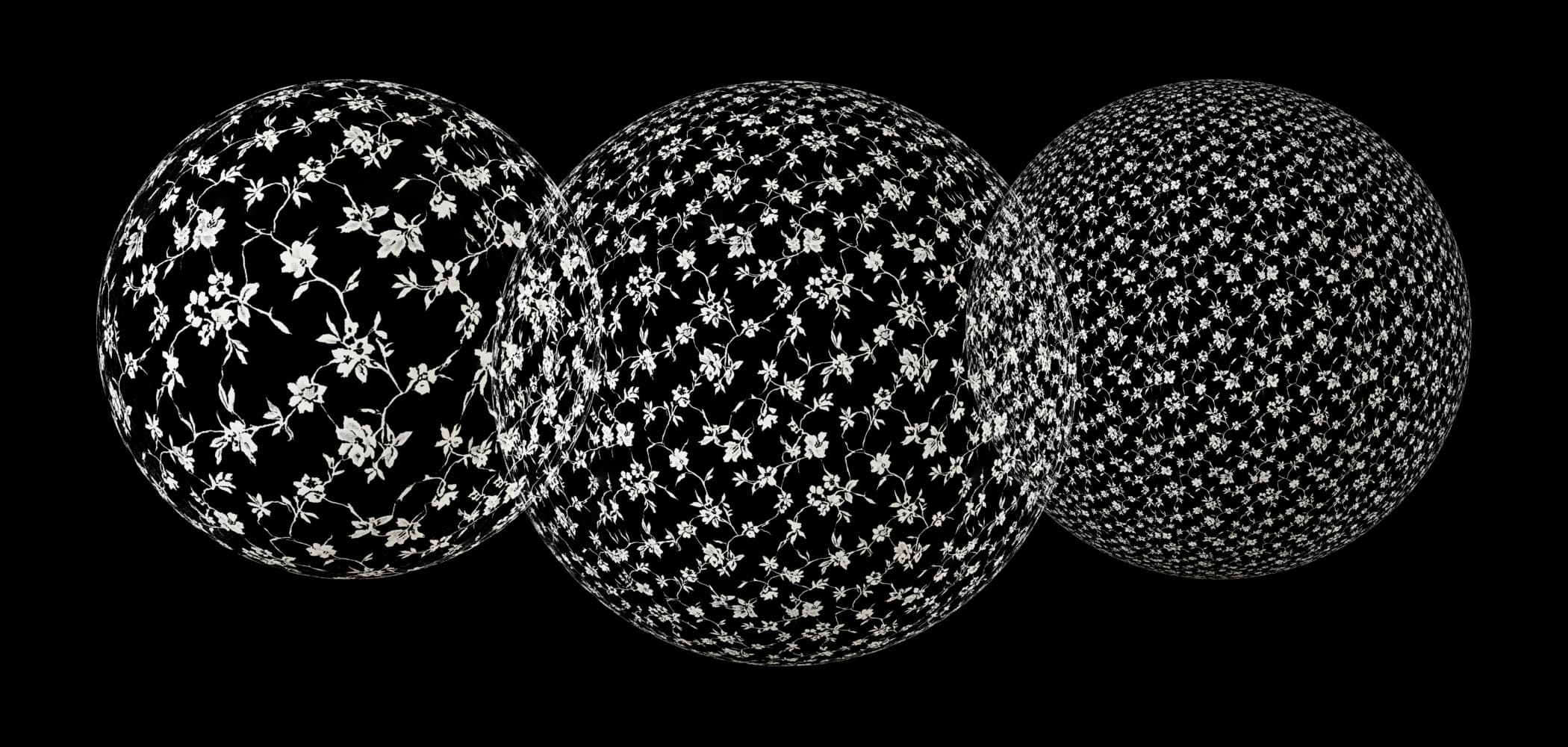 Aged floral lace curtain 02 render 1 of 5