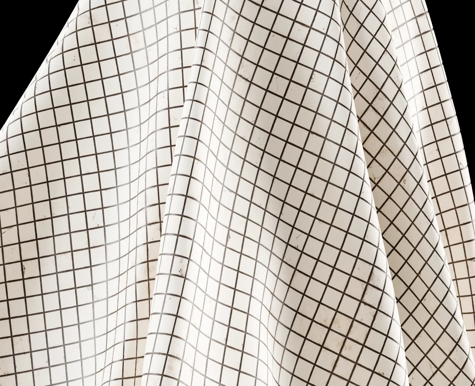 Aged ivory ceramic mosaic tiles 02 render 5 of 5
