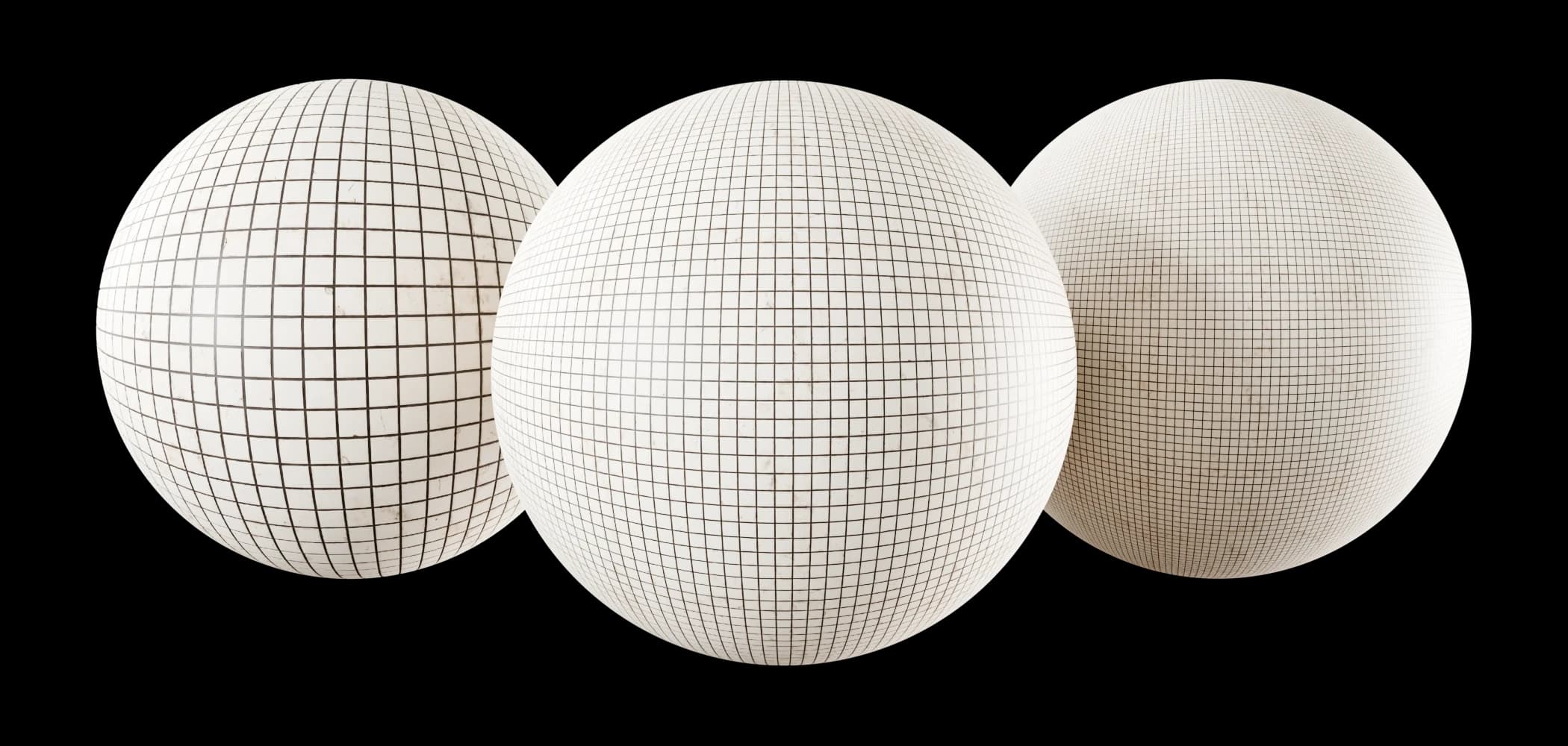 Aged ivory ceramic mosaic tiles 02 render 1 of 5