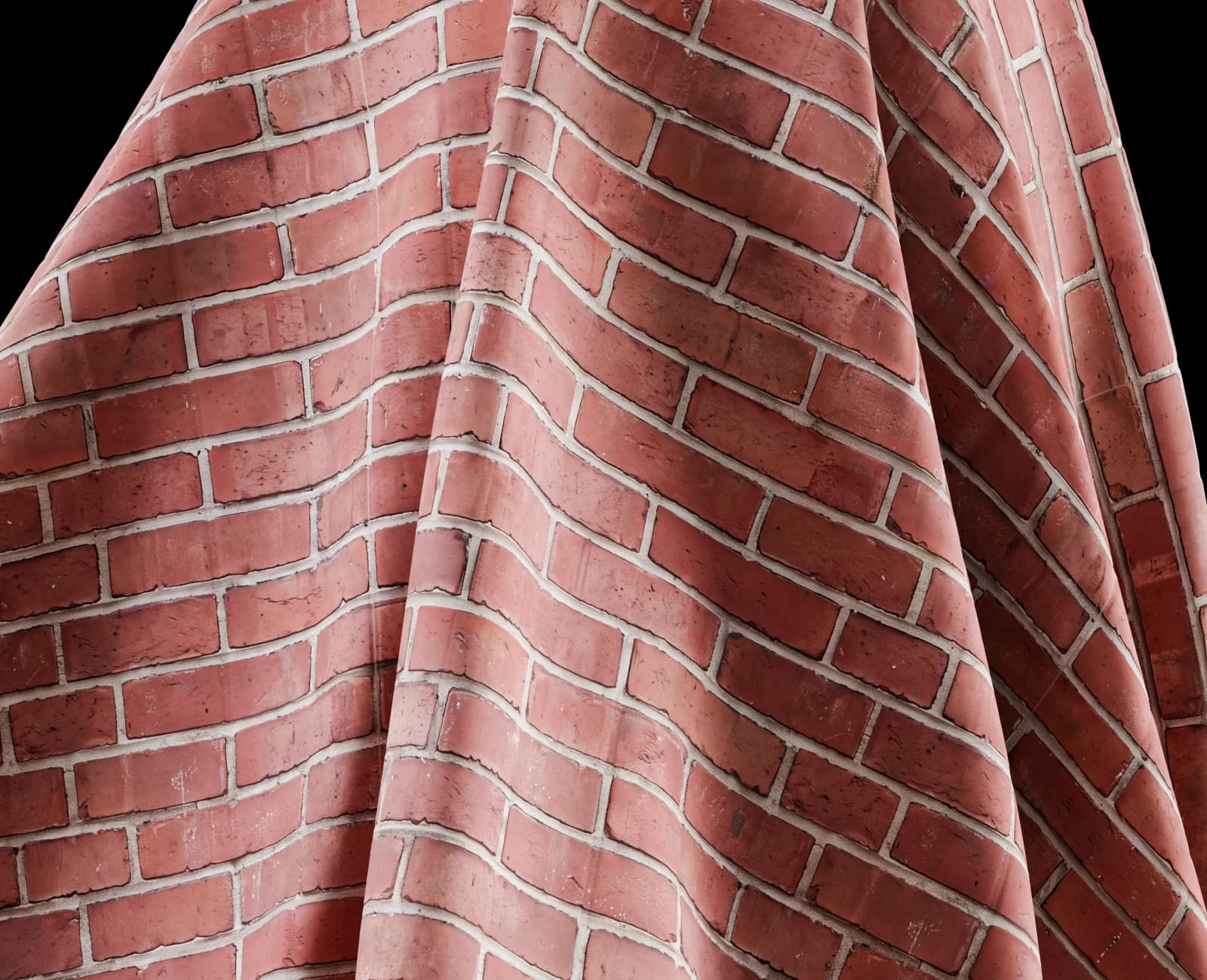 Aged red brick with pale mortar 02 render 5 of 5