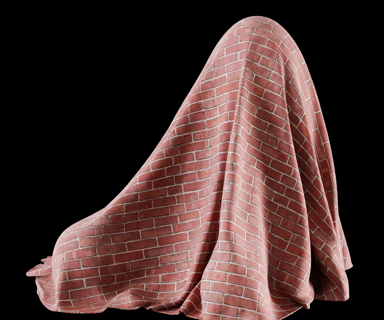 Aged red brick with pale mortar 02 render 4 of 5