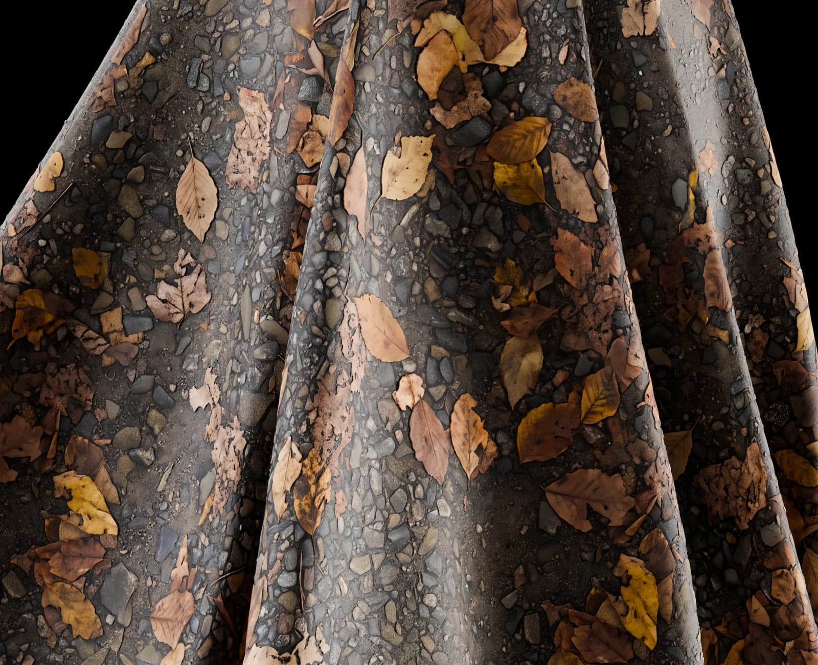 Autumn leaf-covered gravel 01 render 5 of 5