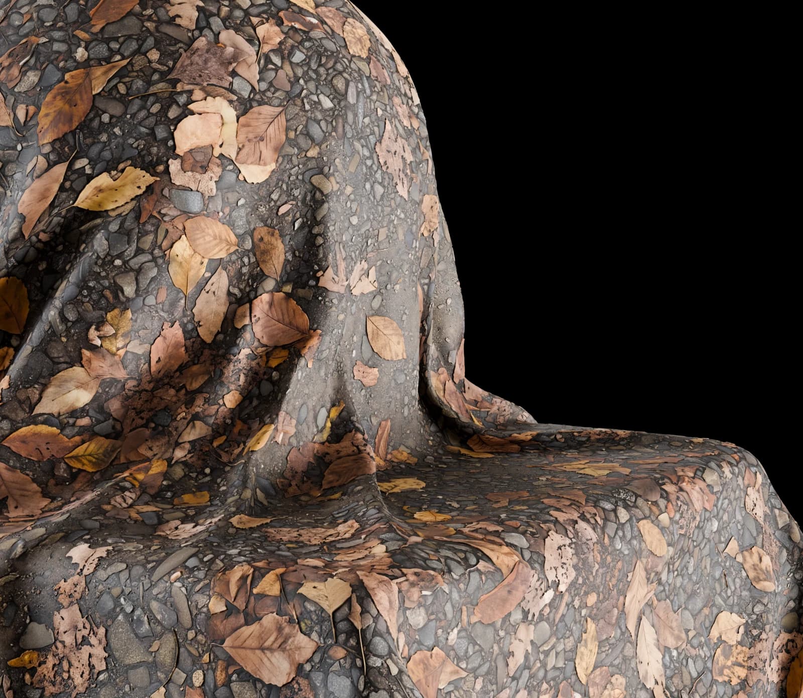 Autumn leaf-covered gravel 01 render 3 of 5