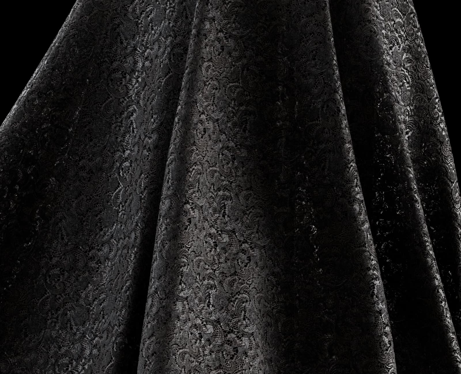 Black Guipure Lace render 5 of 5