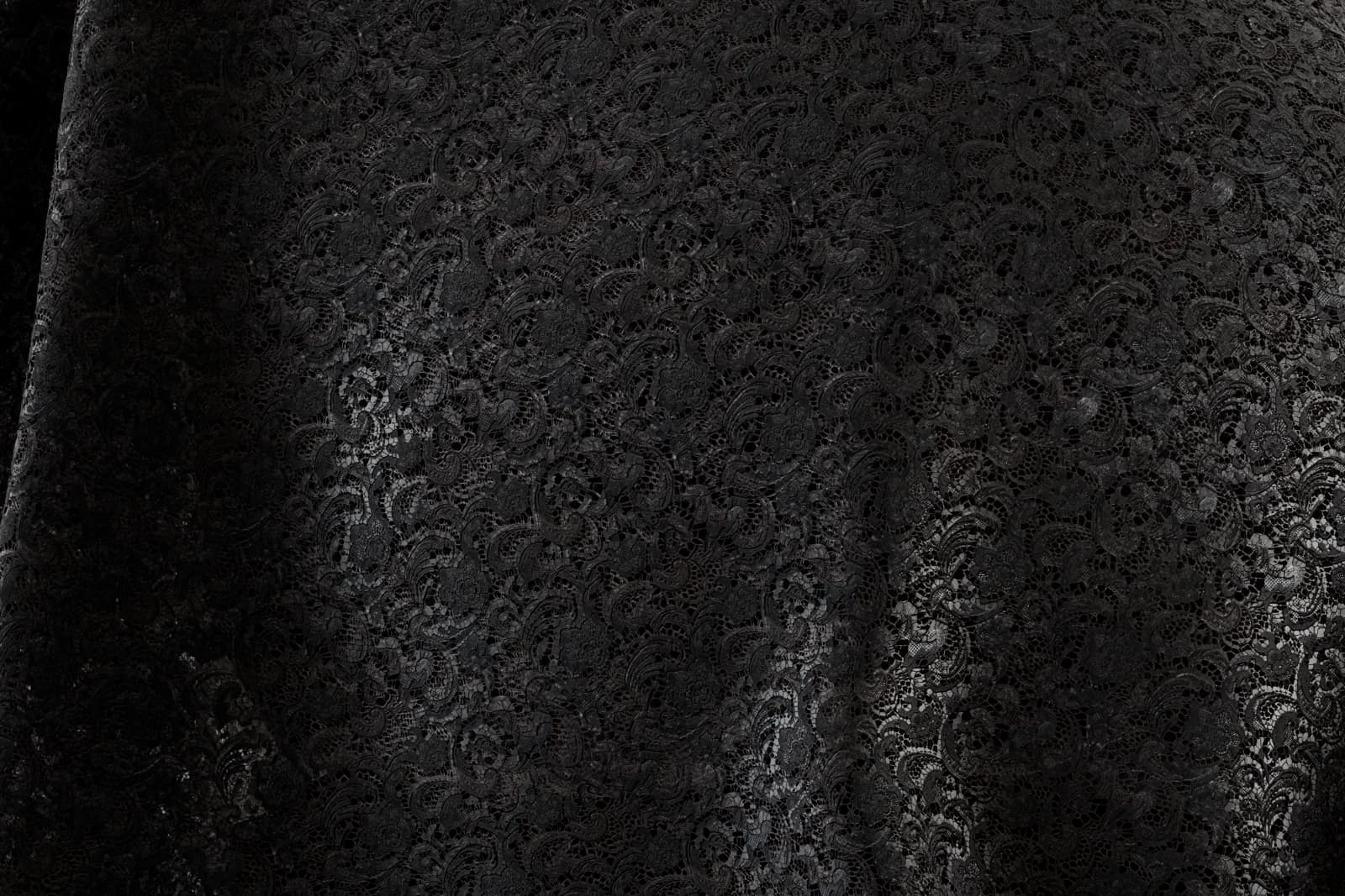 Black Guipure Lace render 2 of 5