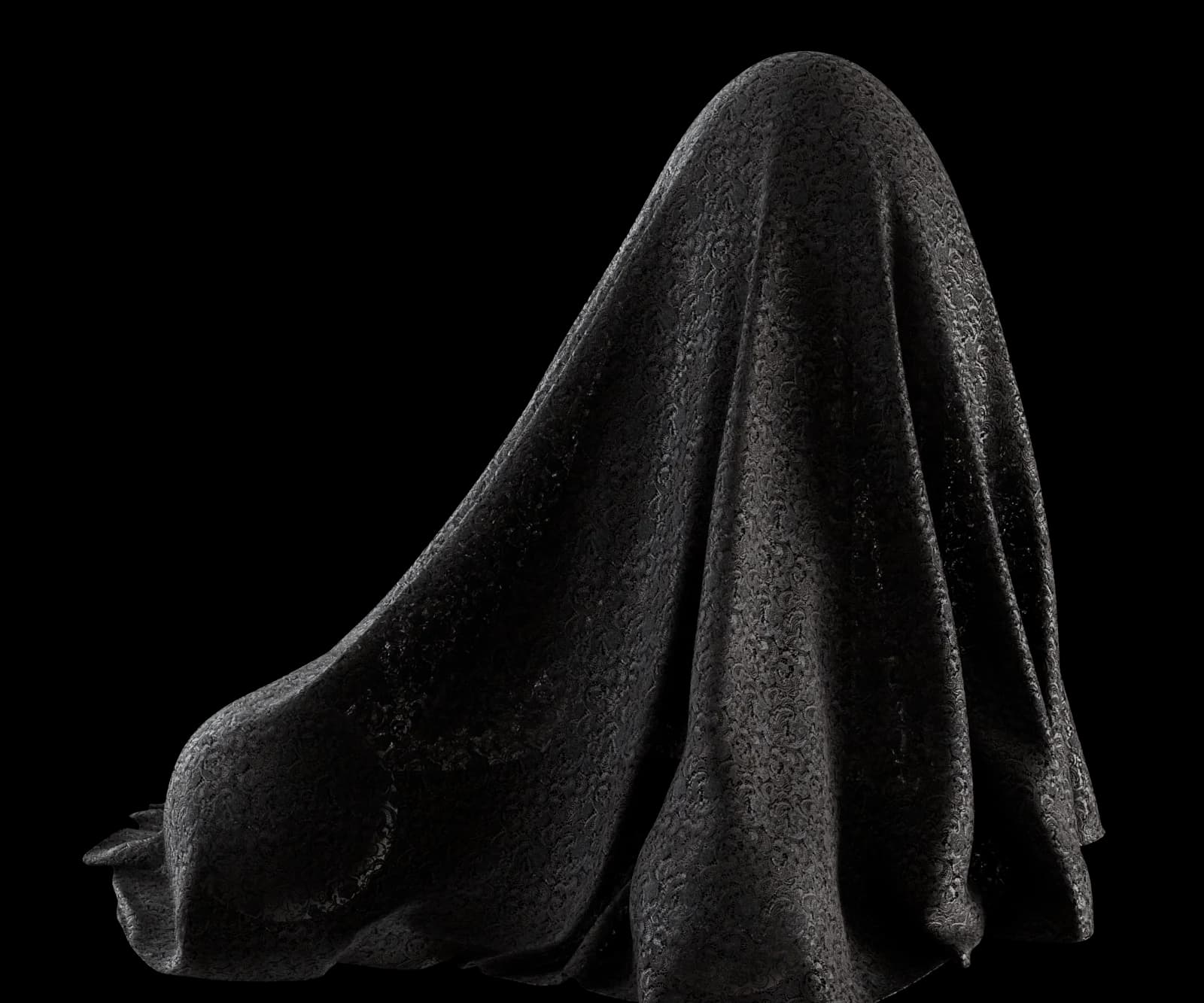 Black Guipure Lace render 4 of 5