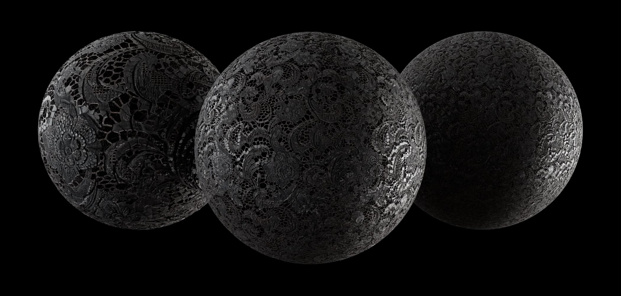 Black Guipure Lace render 1 of 5
