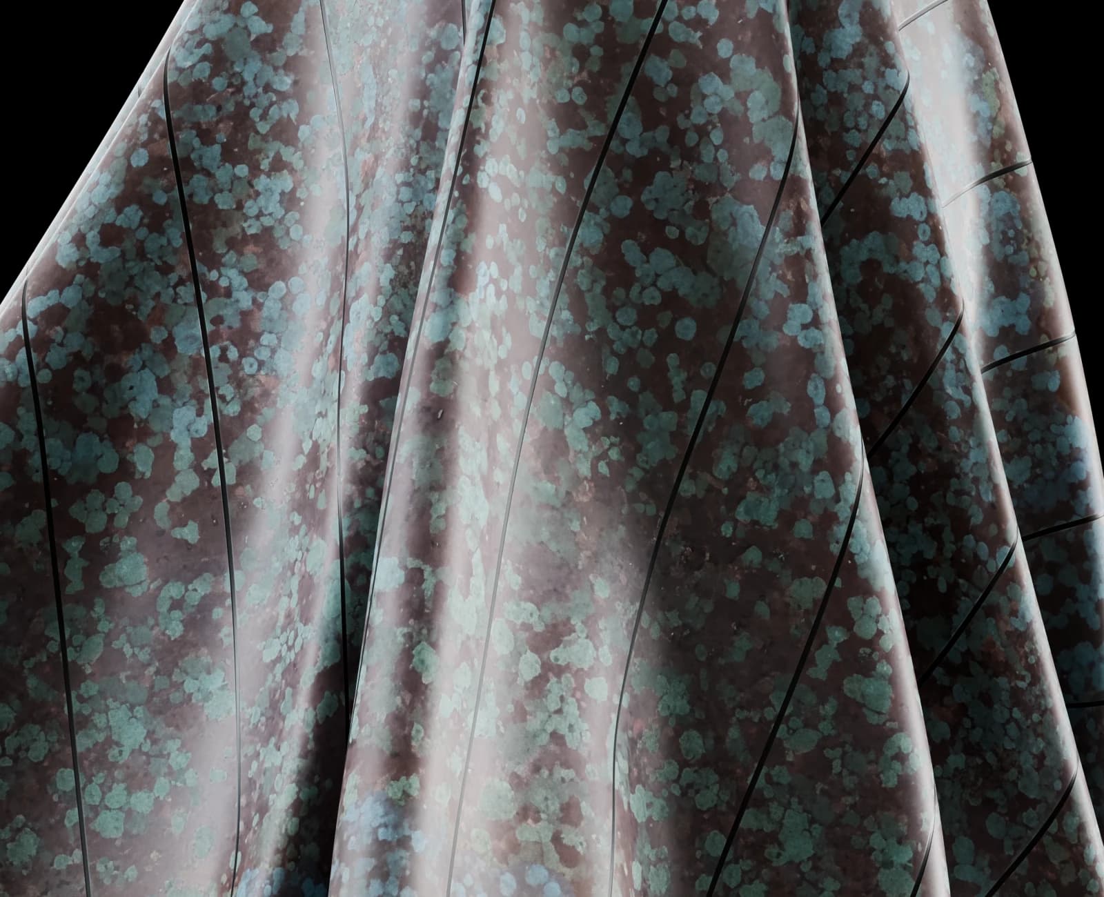 Blue green mottled ceramic wall panels 01 render 5 of 5