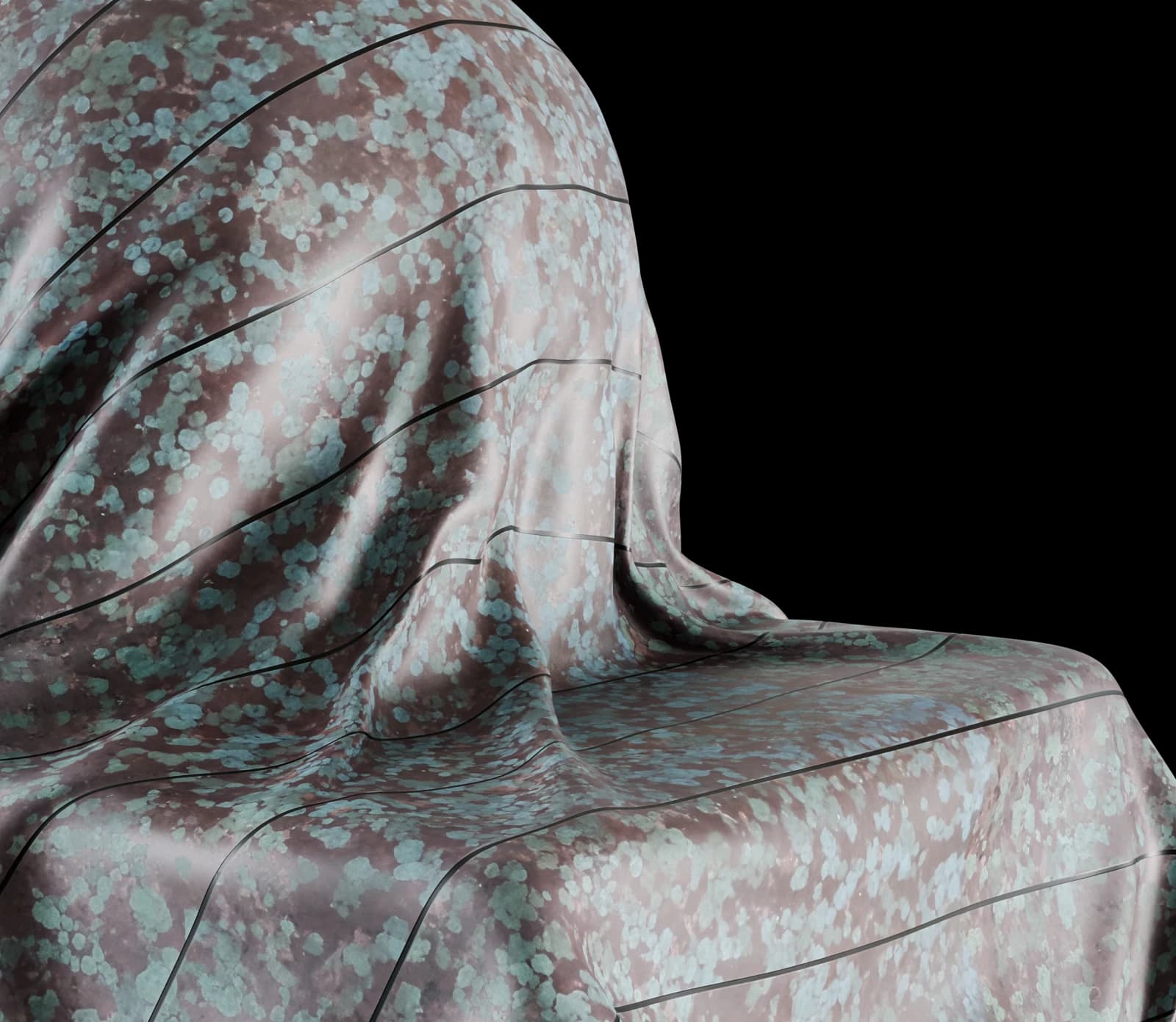 Blue green mottled ceramic wall panels 01 render 3 of 5