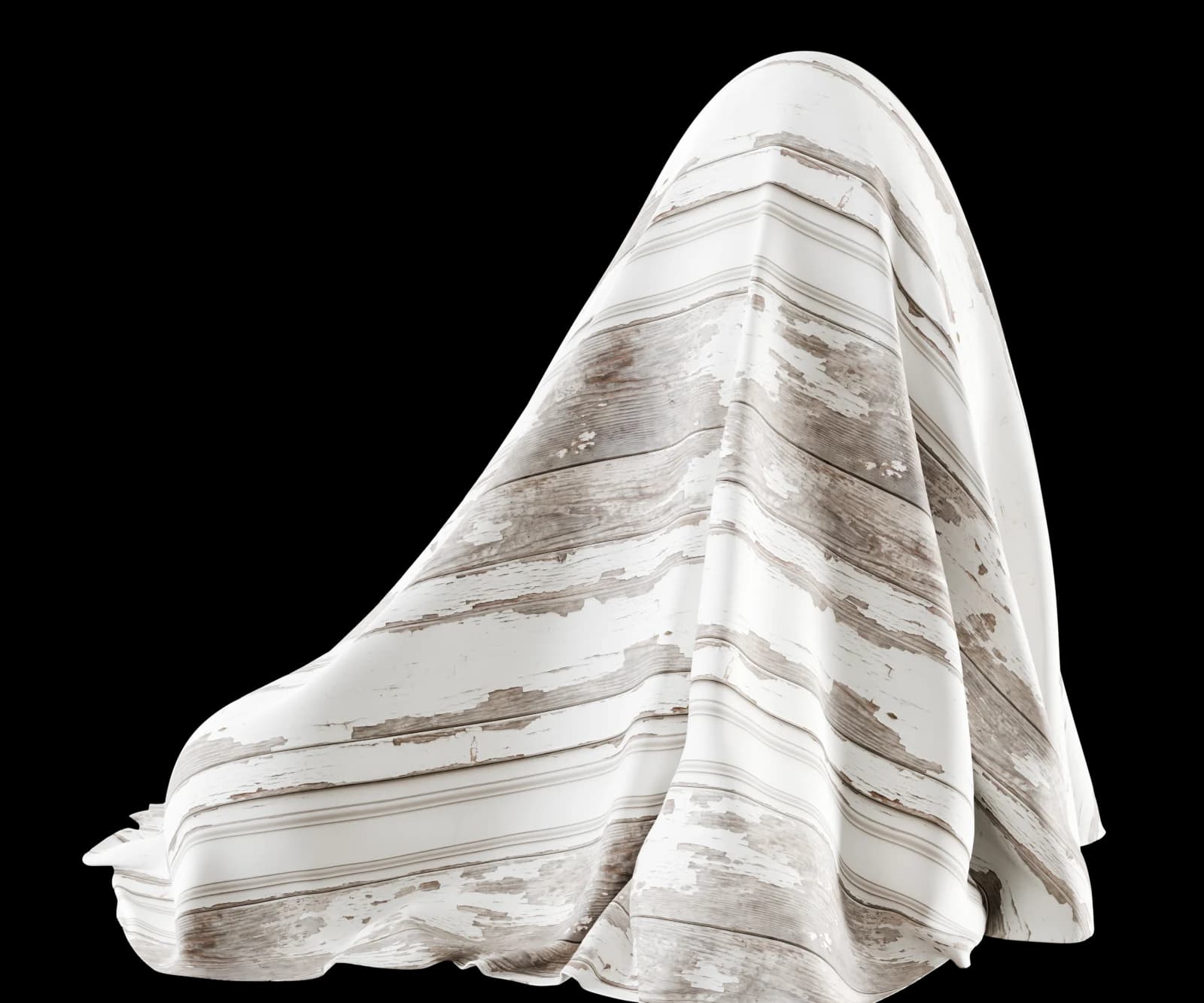 Chipped white-painted wood trim sheet 01 render 4 of 5