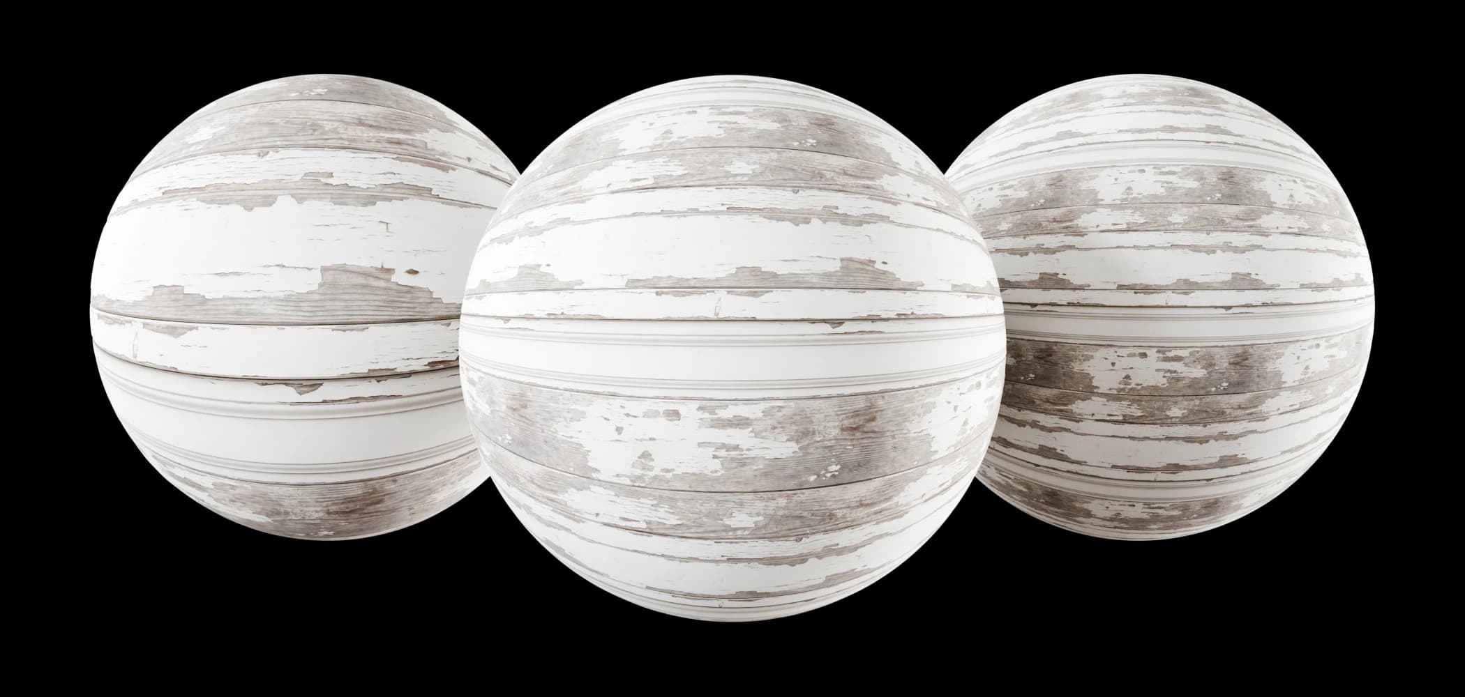 Chipped white-painted wood trim sheet 01 render 1 of 5
