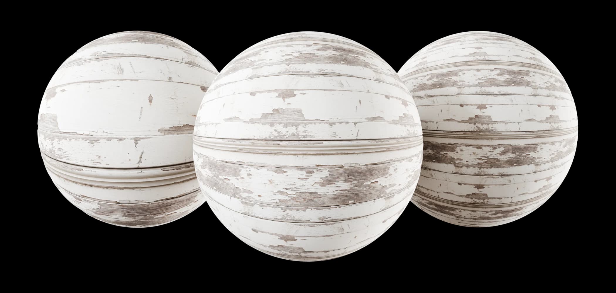 Chipped white-painted wood trim sheet 02 render 1 of 5