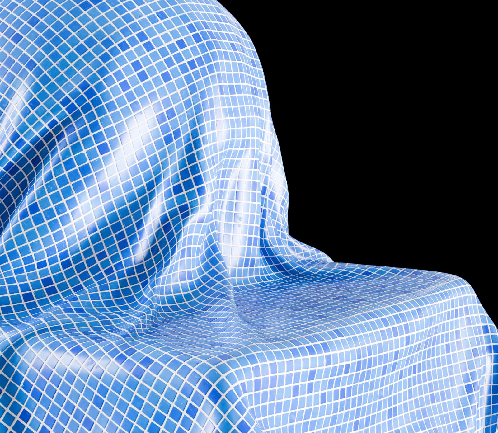 Cobalt blue bathroom mosaic 01 render 3 of 5