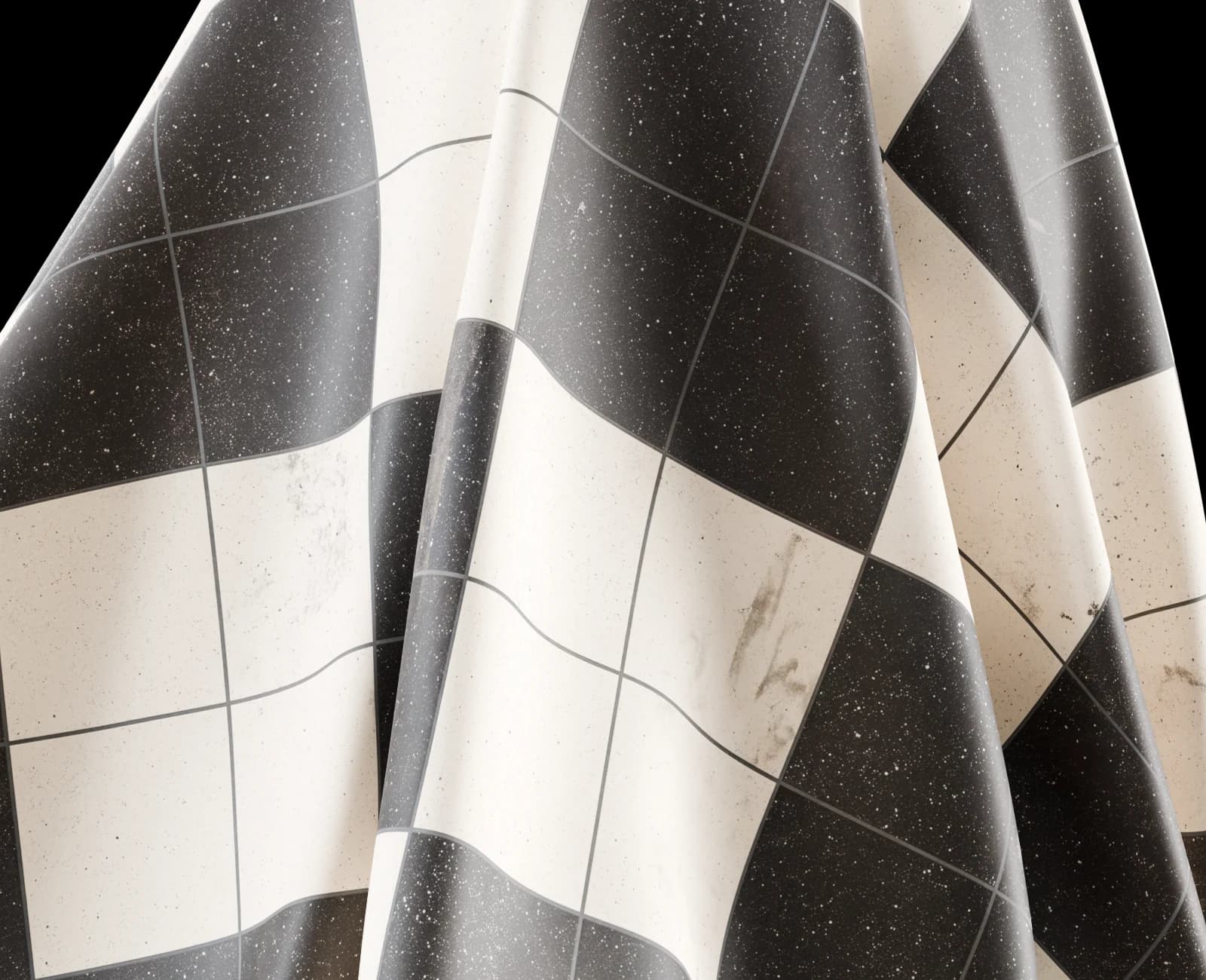 Cream and charcoal geometric floor tiles 02 render 5 of 5