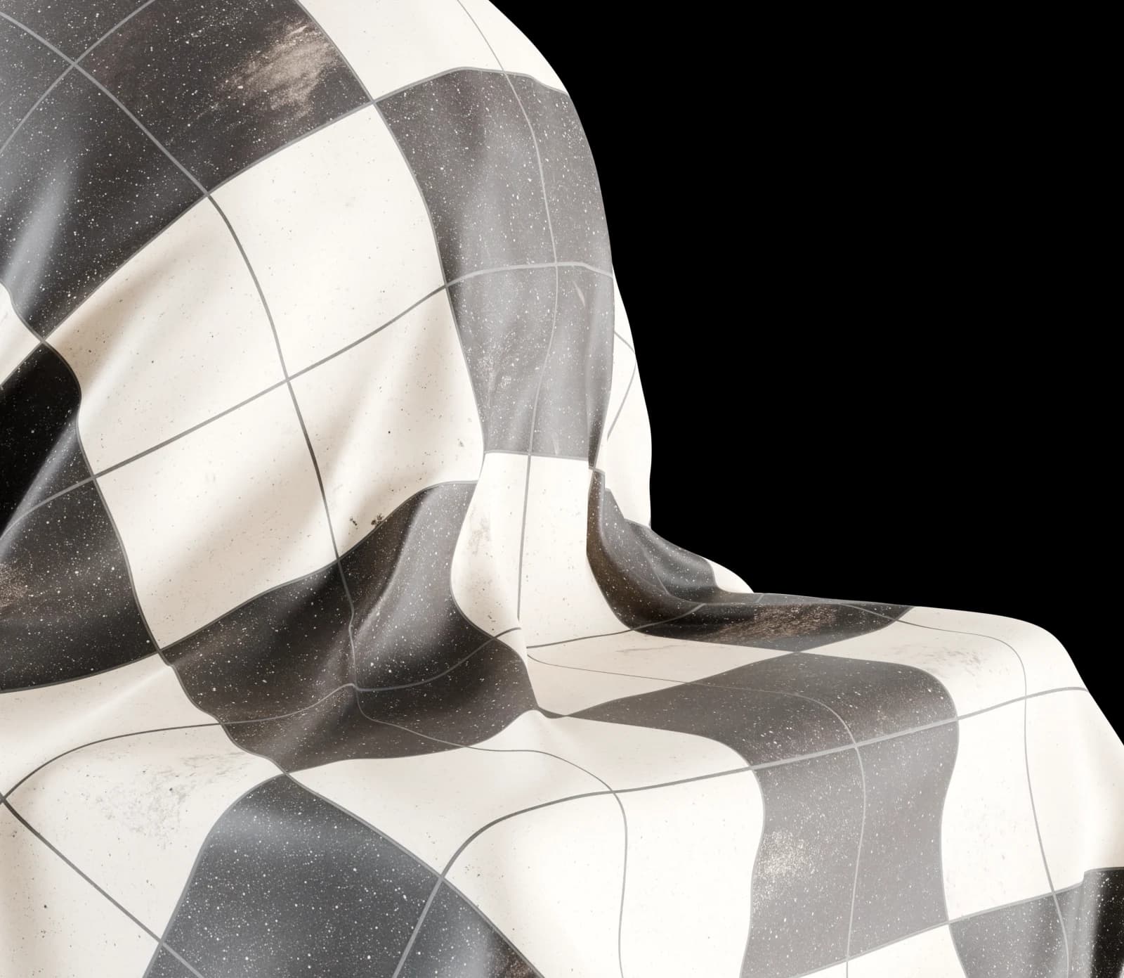 Cream and charcoal geometric floor tiles 02 render 3 of 5