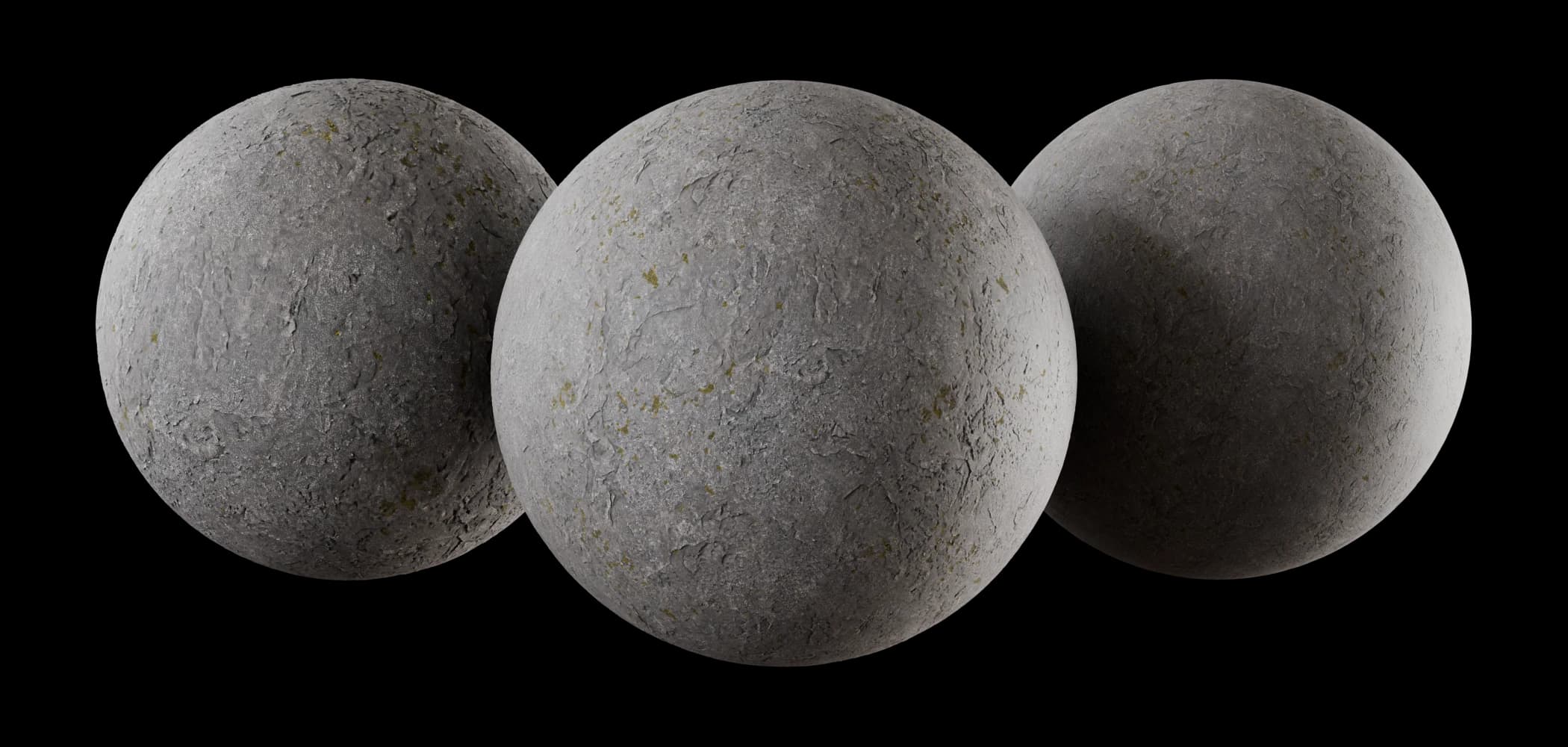 Moss-stained dark stone 01 render 1 of 5
