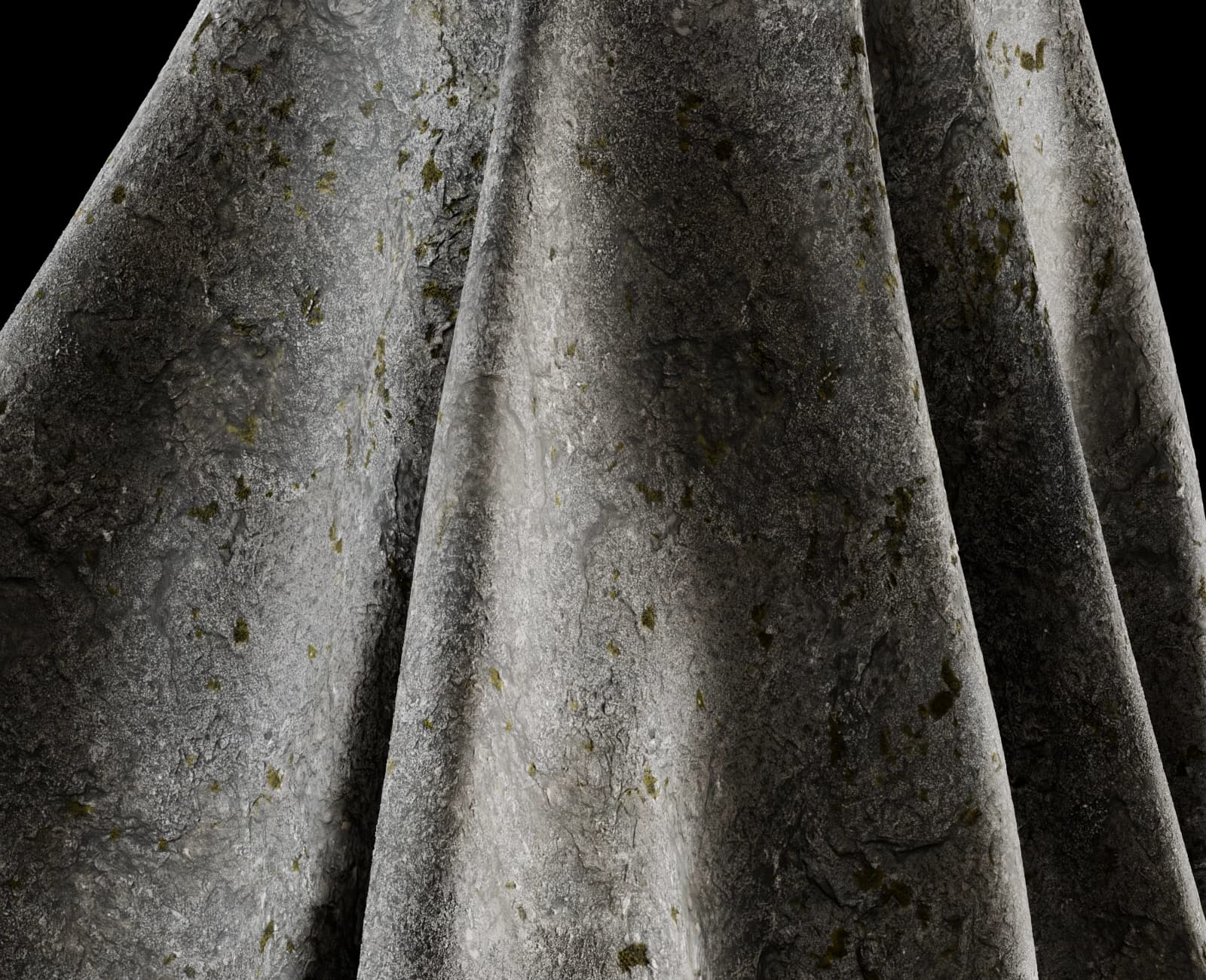 Moss-stained dark stone 02 render 5 of 5