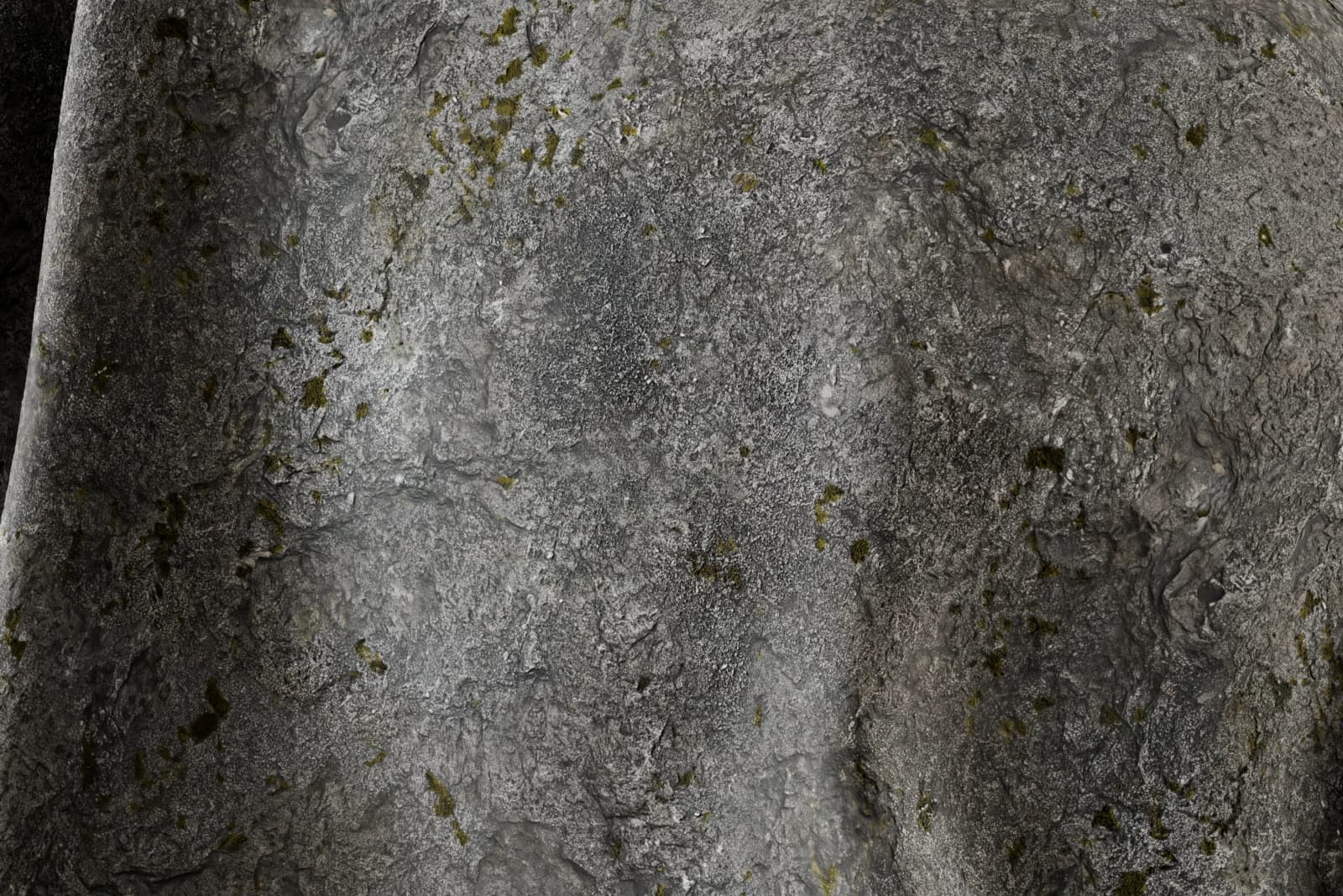 Moss-stained dark stone 02 render 2 of 5