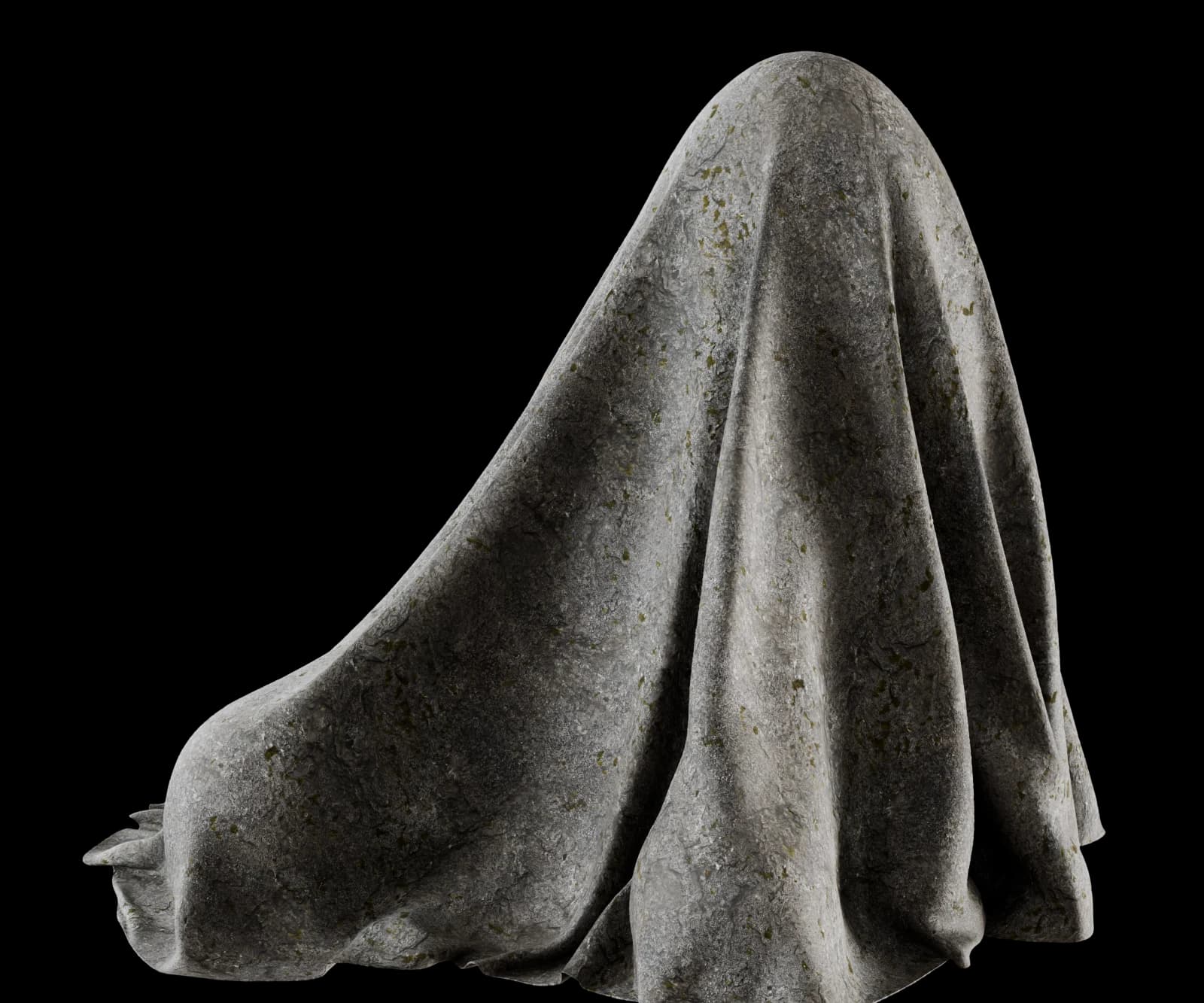 Moss-stained dark stone 02 render 4 of 5