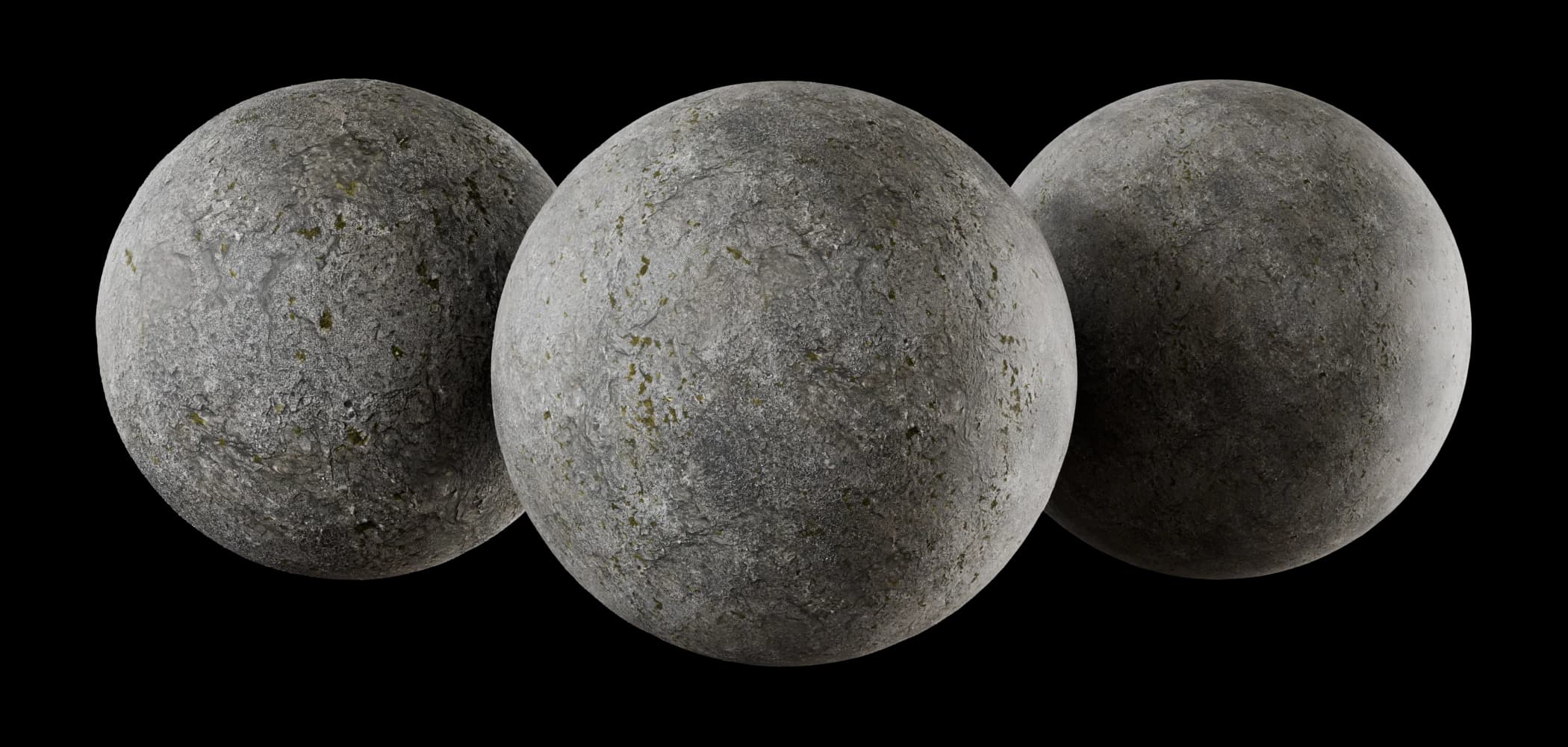 Moss-stained dark stone 02 render 1 of 5