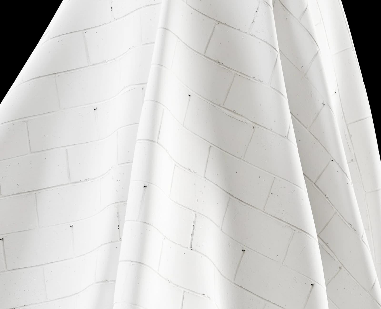 Off-white painted concrete block wall 02 render 5 of 5
