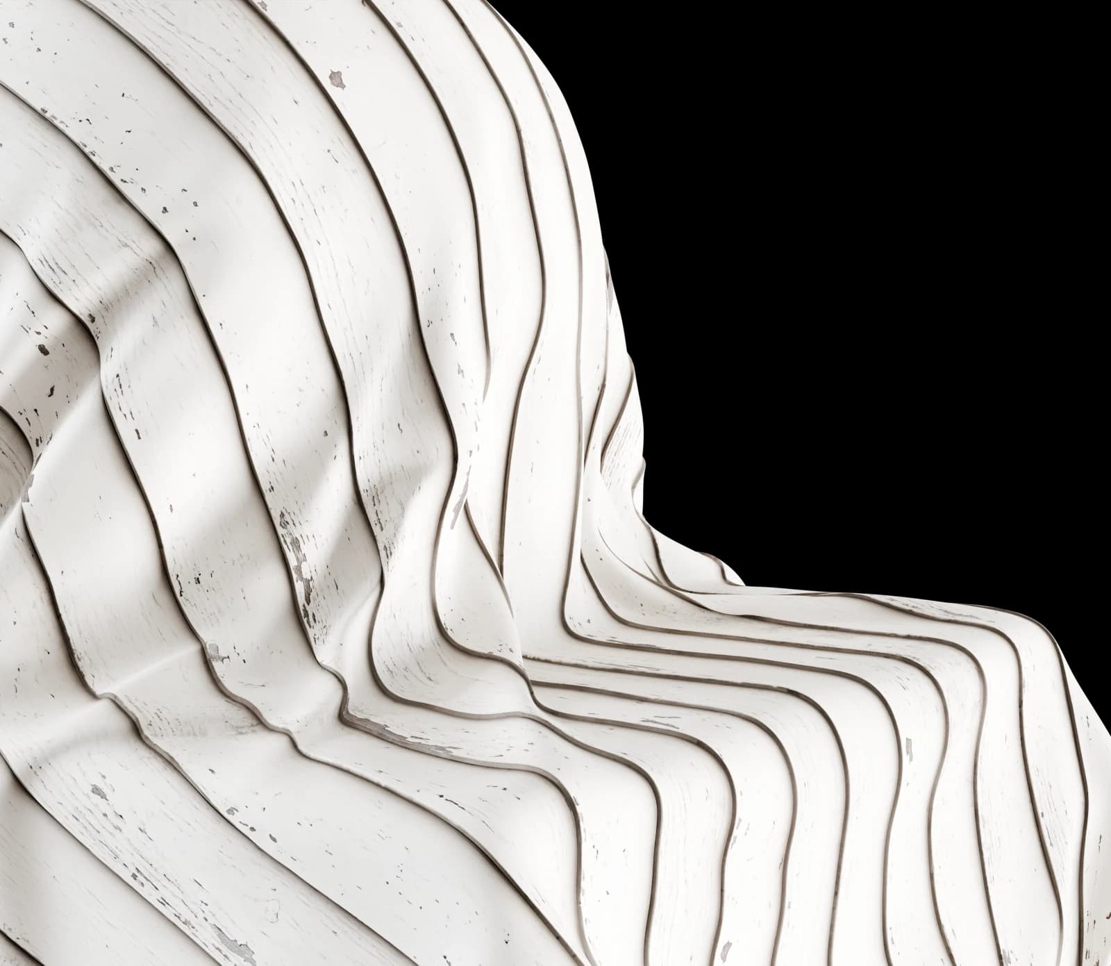 Peeling white-painted timber clapboard siding 01 render 3 of 5