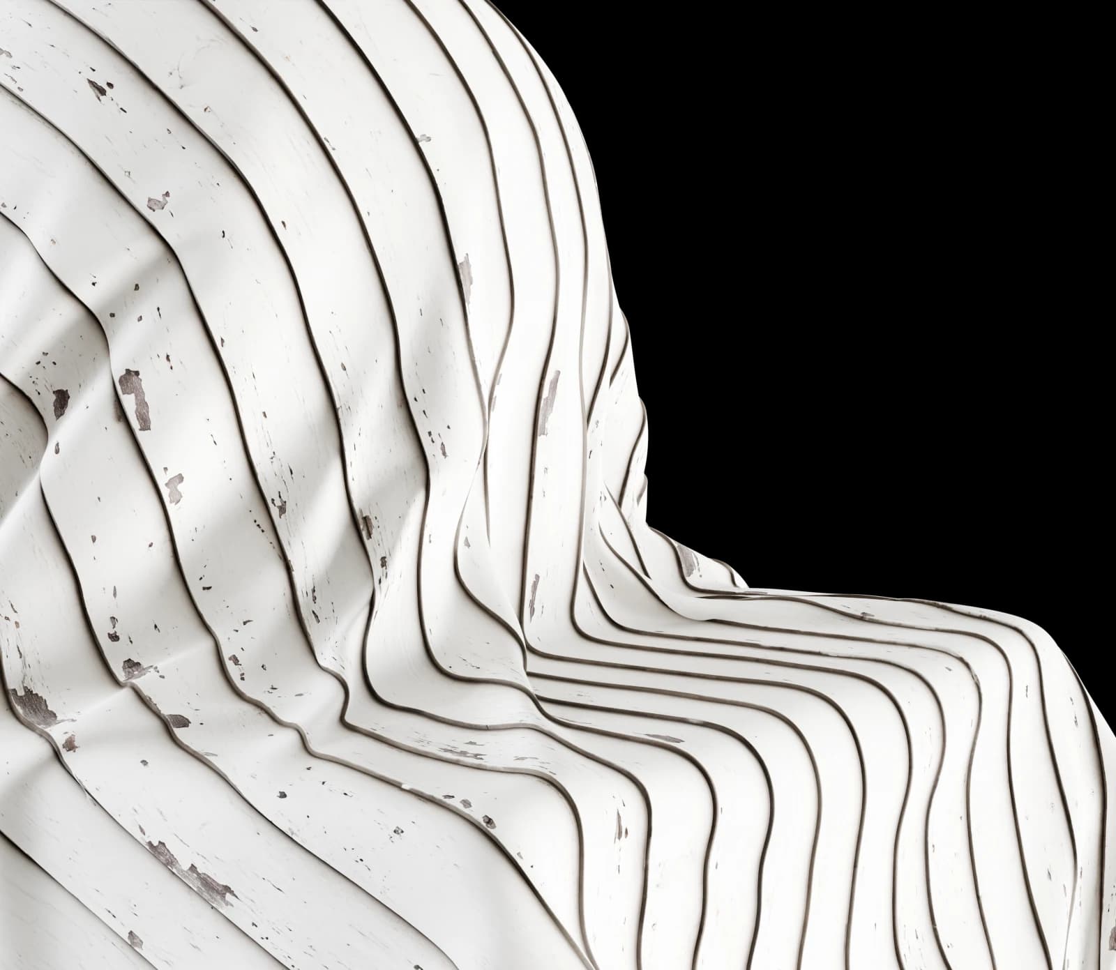 Peeling white-painted timber clapboard siding 02 render 3 of 5