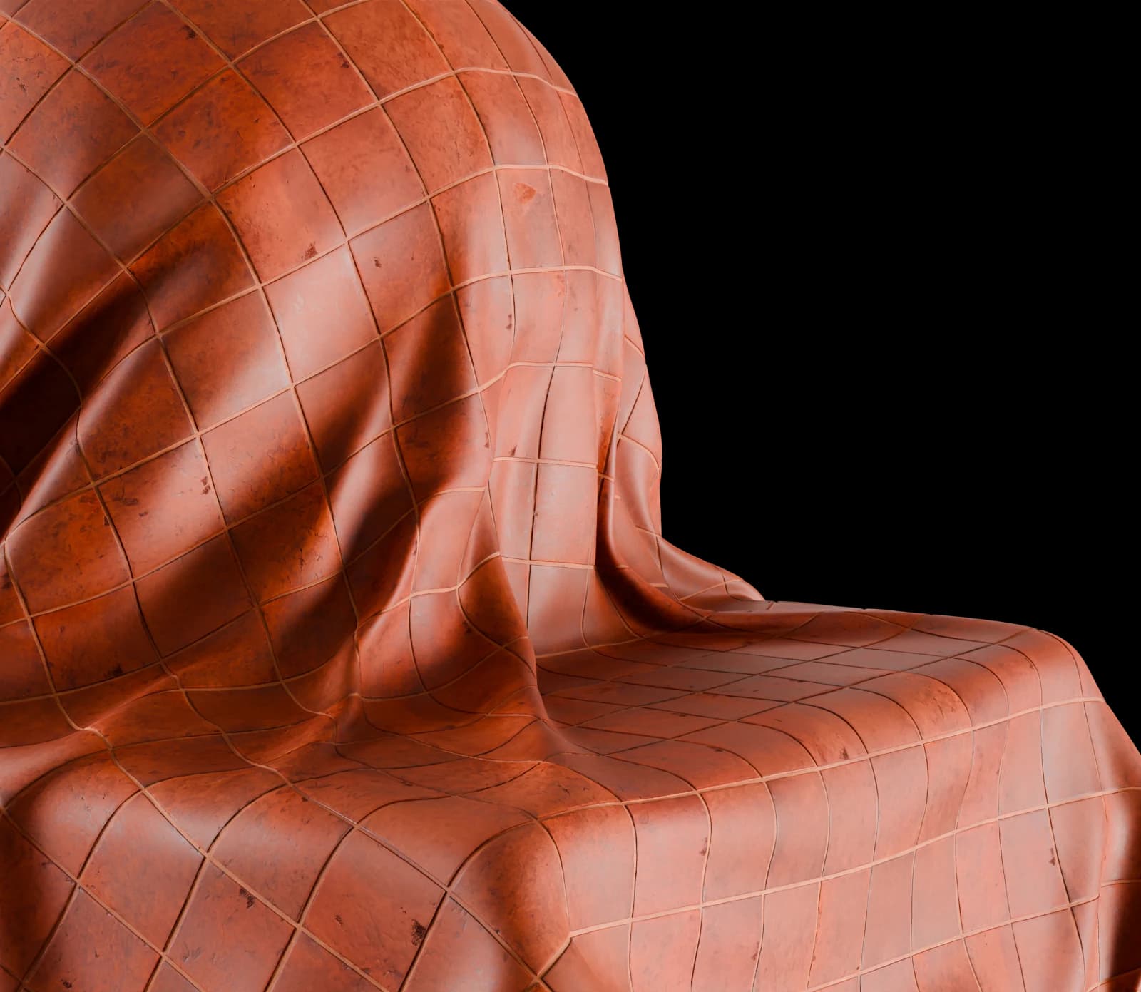 Russet textured ceramic floor tiles 01 render 3 of 5