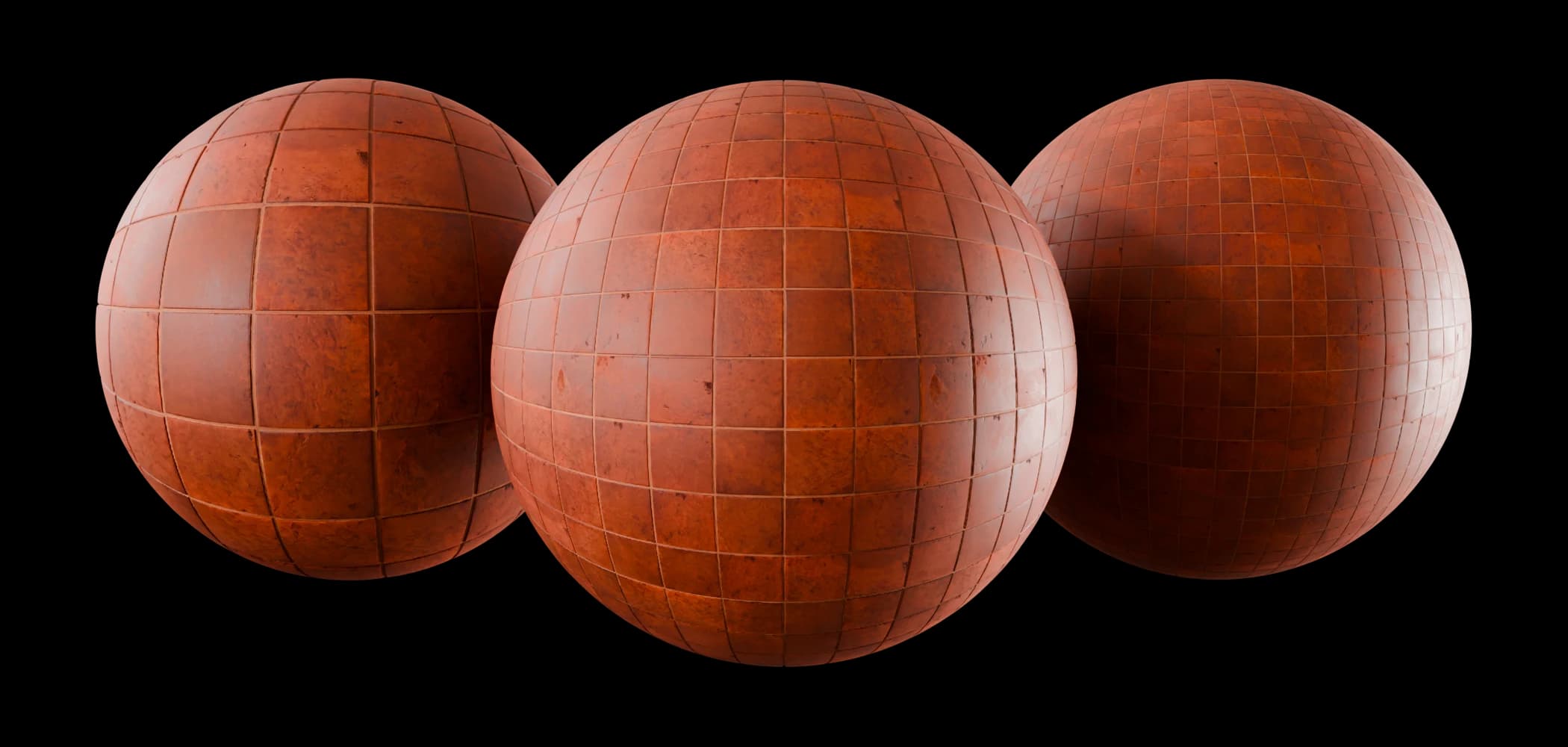 Russet textured ceramic floor tiles 01 render 1 of 5