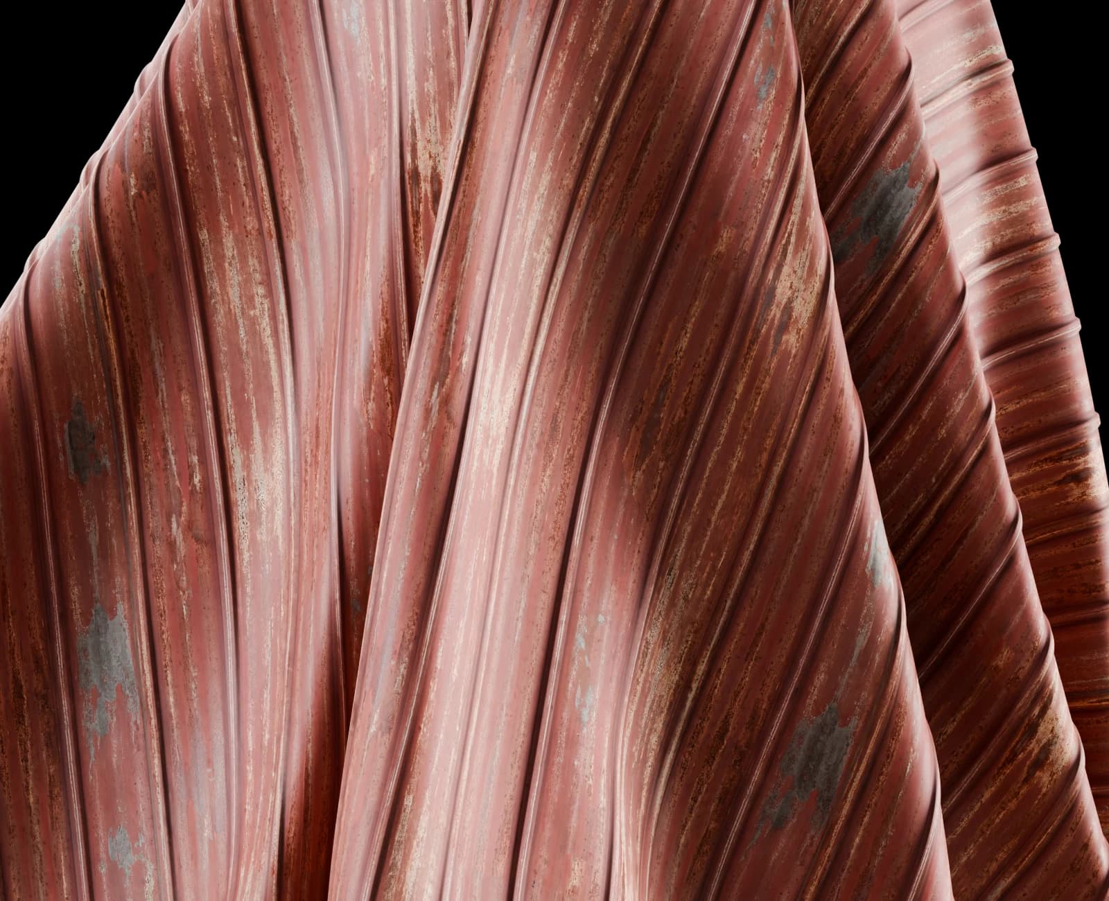 Rust-red corrugated roof 02 render 5 of 5