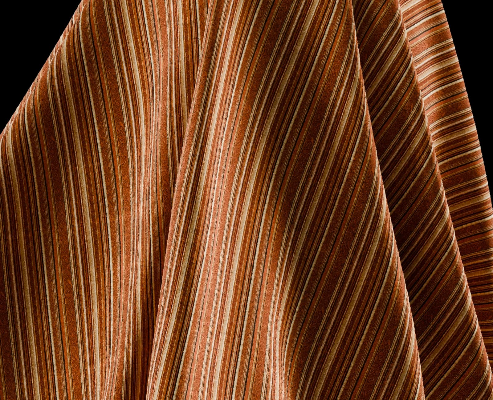 70s Striped Wool Upholstery render 5 of 5