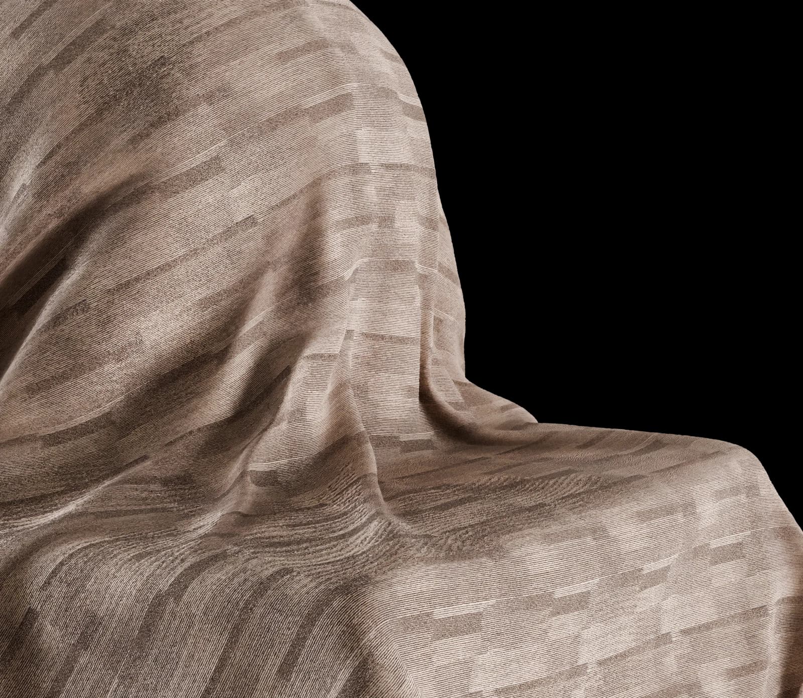 Taupe Linear Carpet Tile render 3 of 5