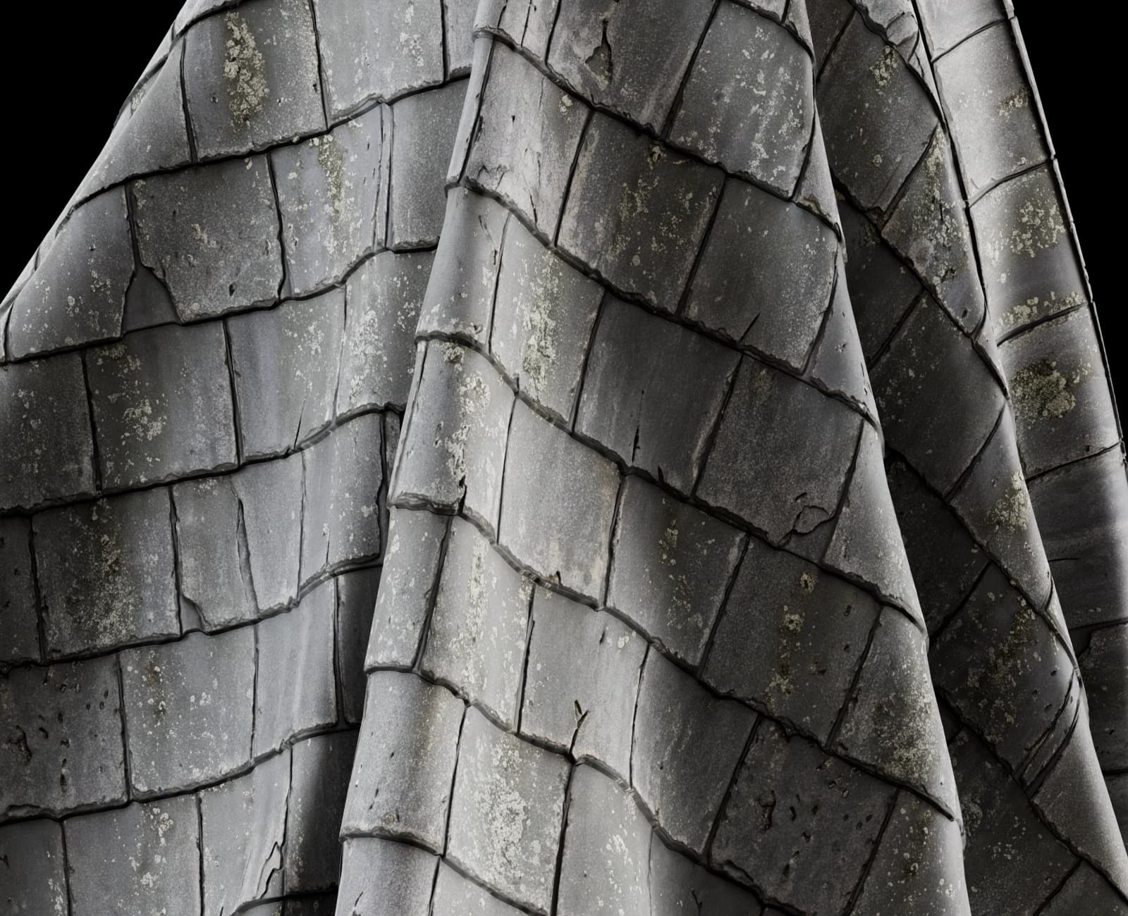 Weathered grey-green roof shingles 02 render 5 of 5