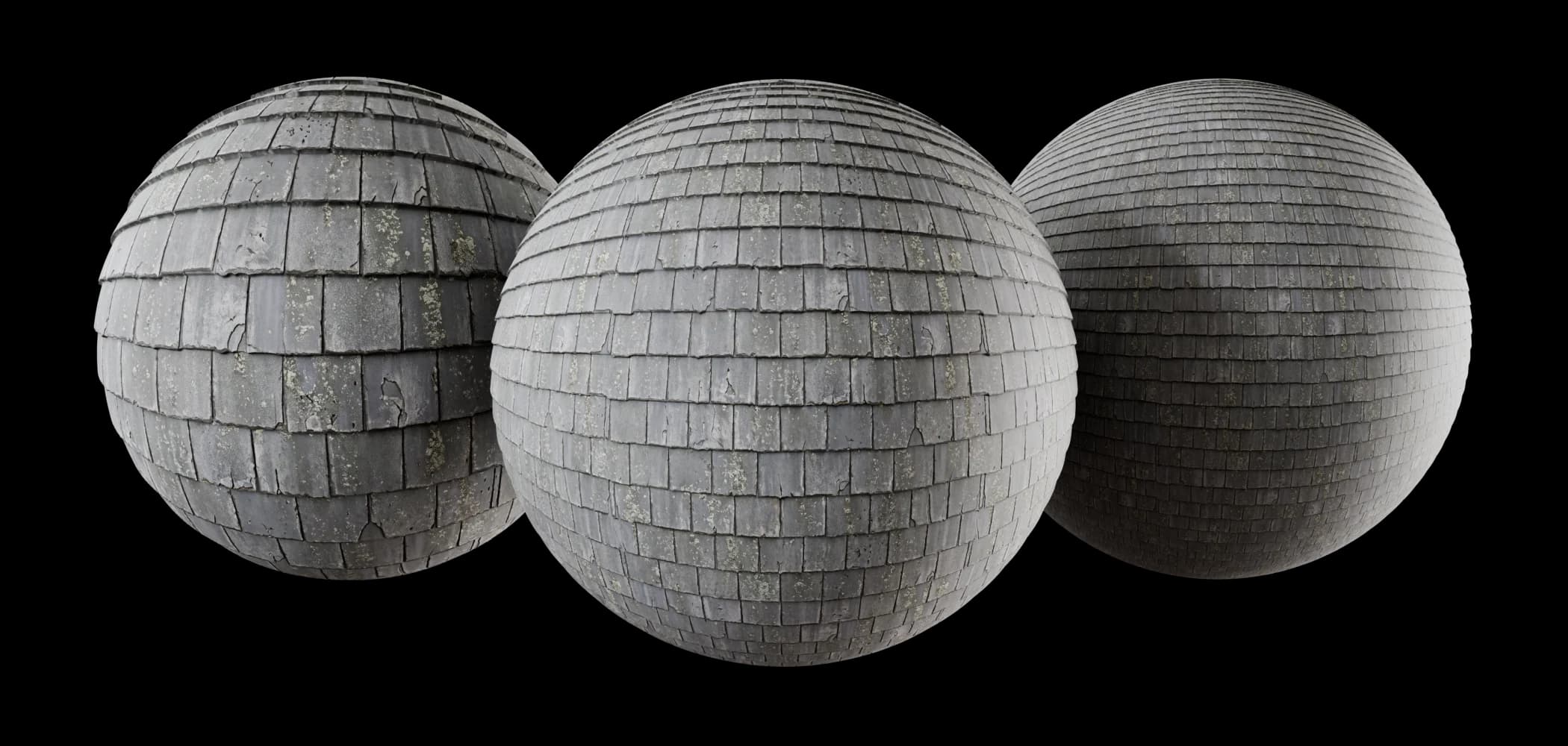 Weathered grey-green roof shingles 02 render 1 of 5