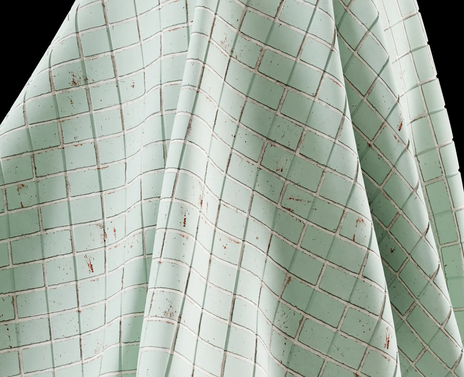 Weathered mint-green painted brickwork 02 render 5 of 5