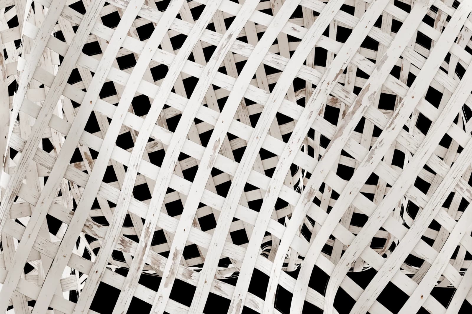 Weathered white-painted timber lattice 01 render 2 of 5
