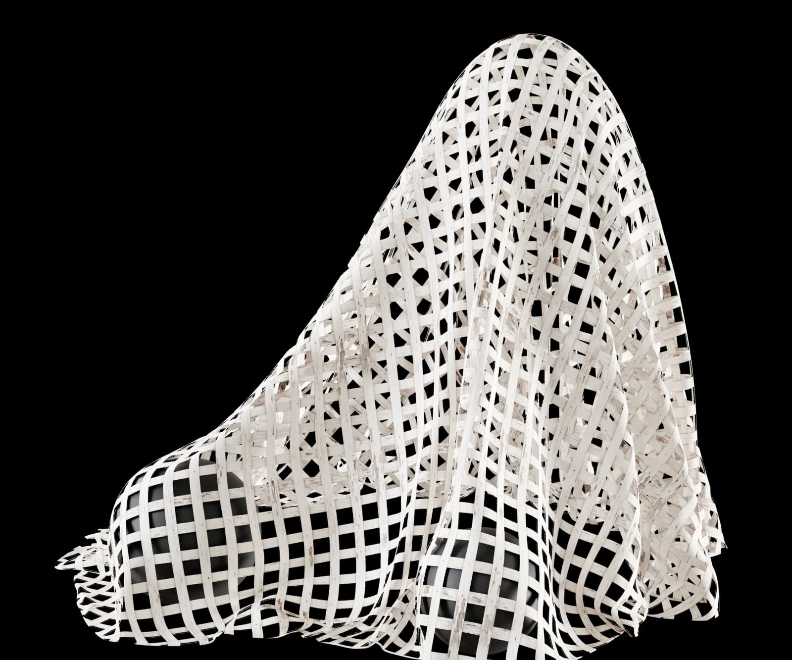 Weathered white-painted timber lattice 01 render 4 of 5