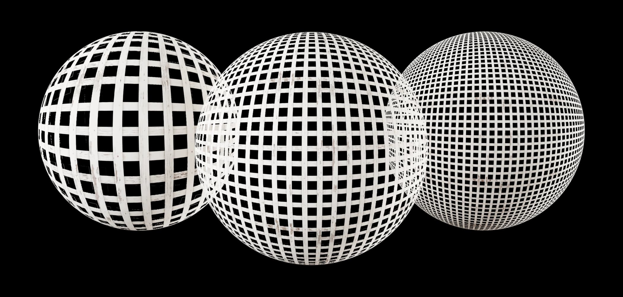 Weathered white-painted timber lattice 01 render 1 of 5