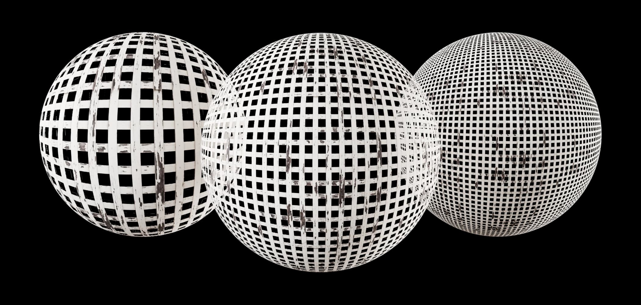 Weathered white-painted timber lattice 02 render 1 of 5