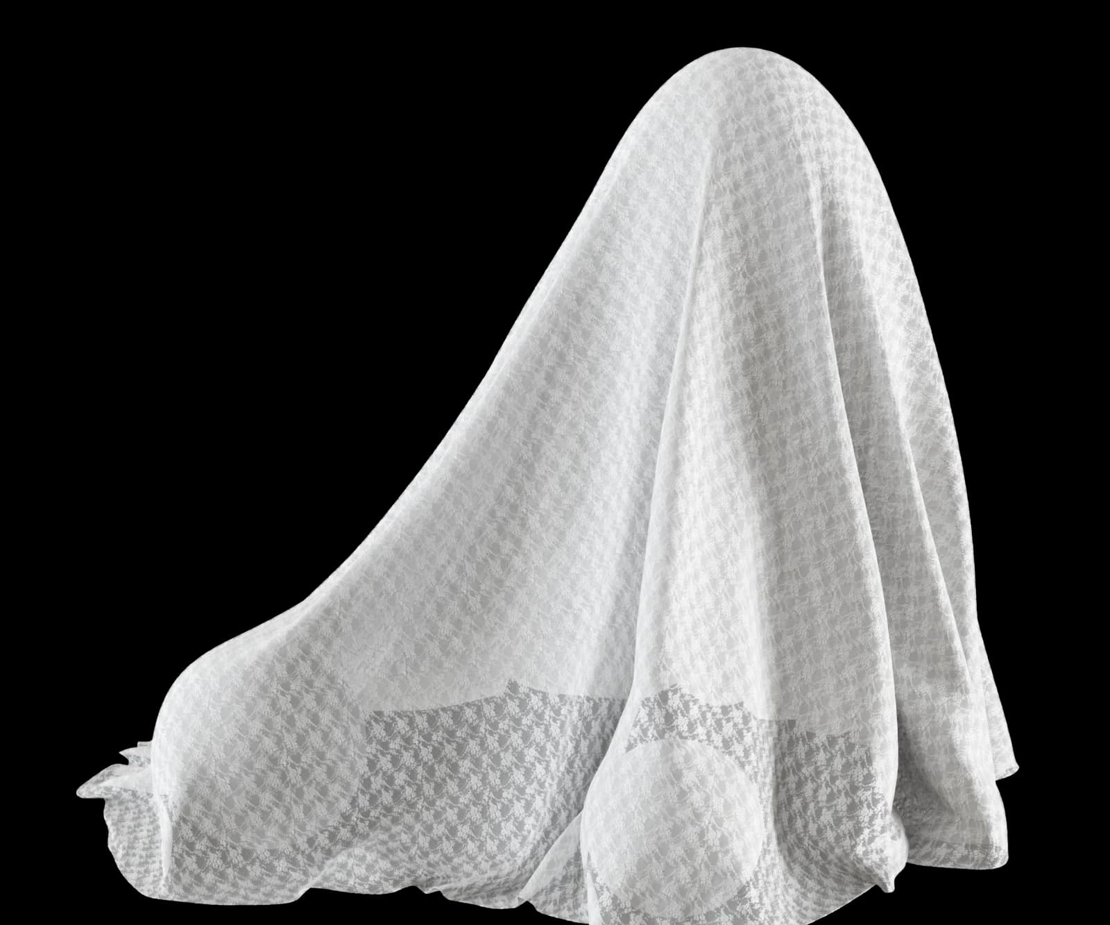 White Floral Lace render 4 of 5
