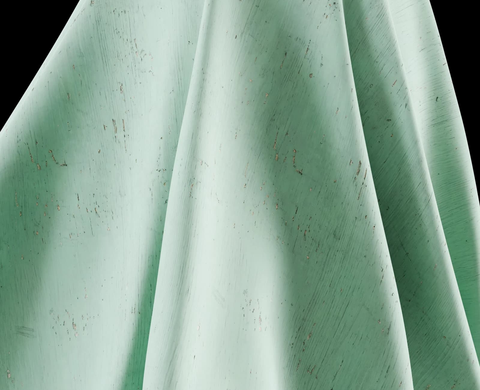 Worn mint-green painted wood trim 01 render 5 of 5