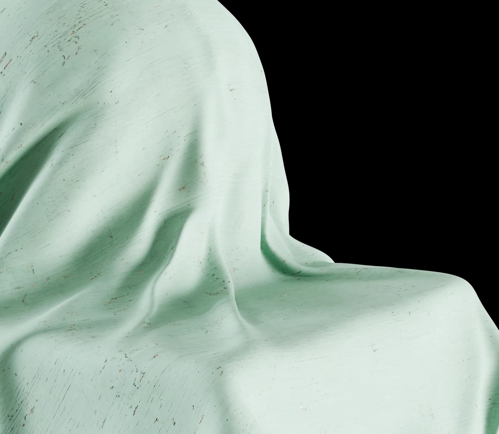 Worn mint-green painted wood trim 01 render 3 of 5