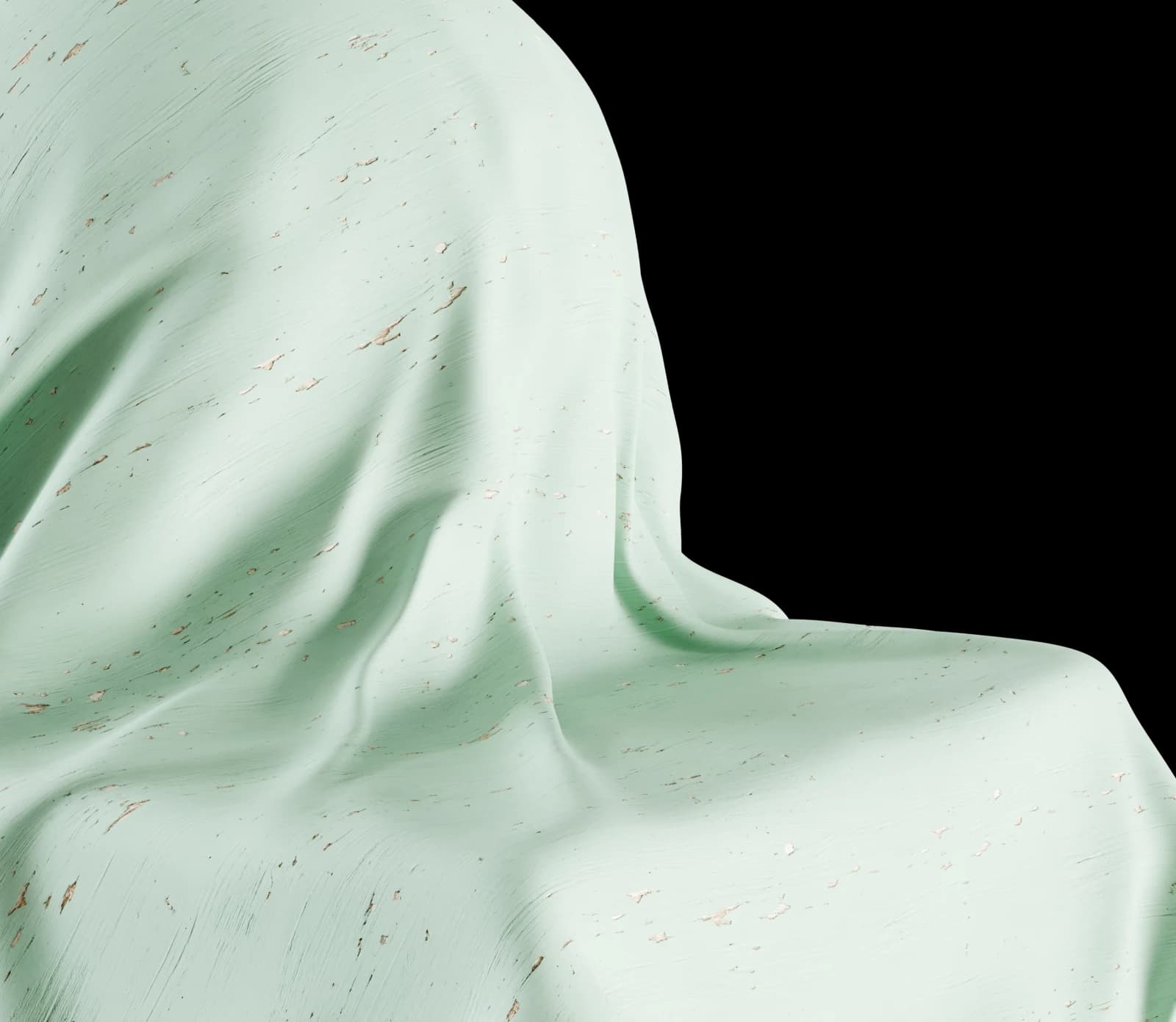 Worn mint-green painted wood trim 02 render 3 of 5