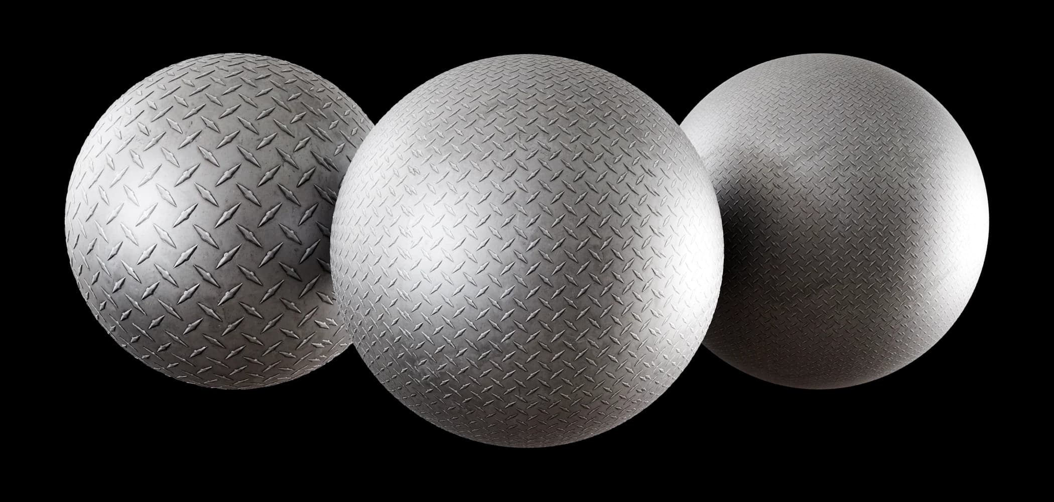 Worn silver diamond tread plate 02 render 1 of 5