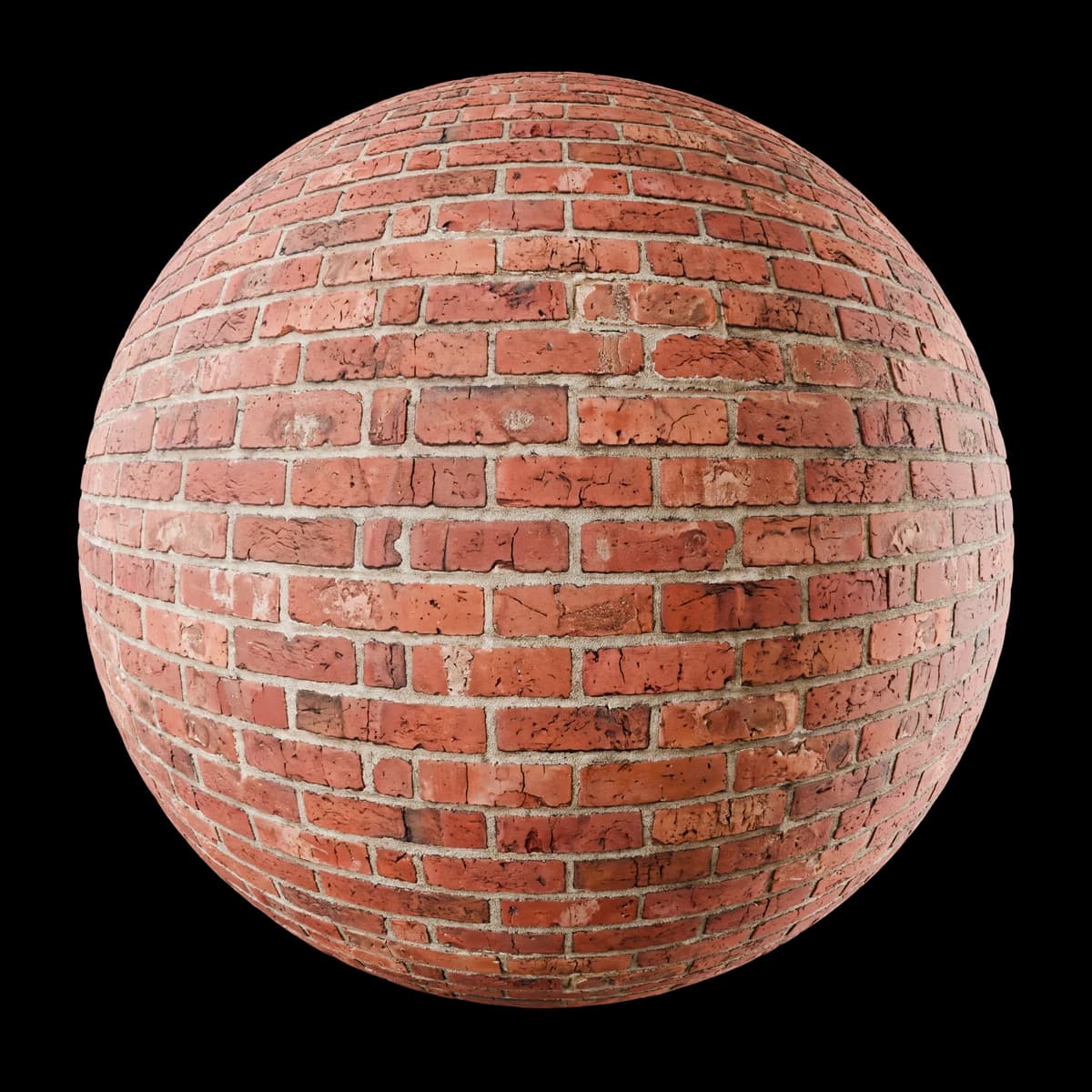 Aged red chimney brick 01, texture render