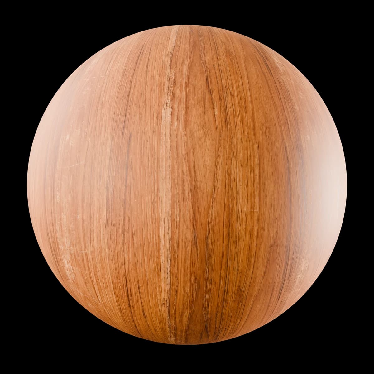 Amber brown varnished wood 01, seamless PBR texture render