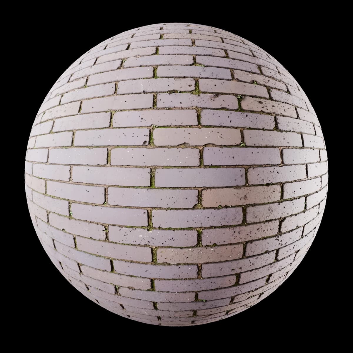 Amsterdam Mossy Pavers, seamless PBR texture render