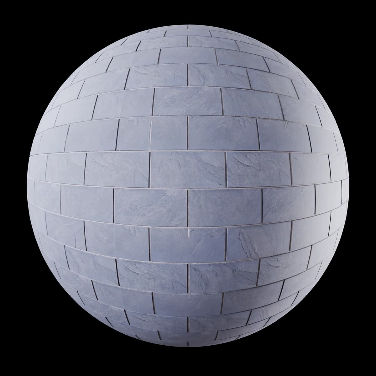 Blue grey slate pavers 01, seamless PBR texture render